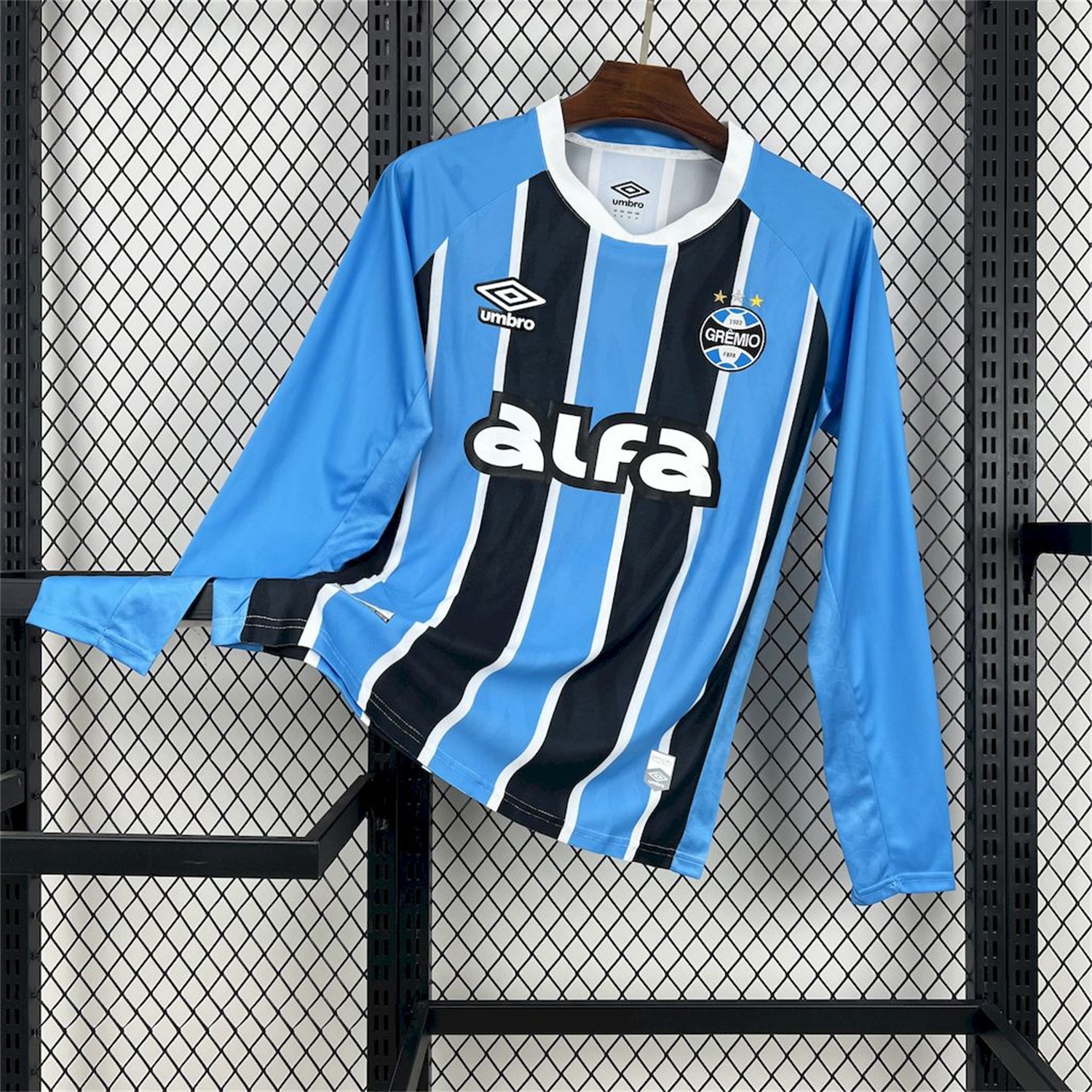Gremio 25-26 Home Long Sleeves Jersey with Sponsor - Fans Version - UnitedFutballJersey