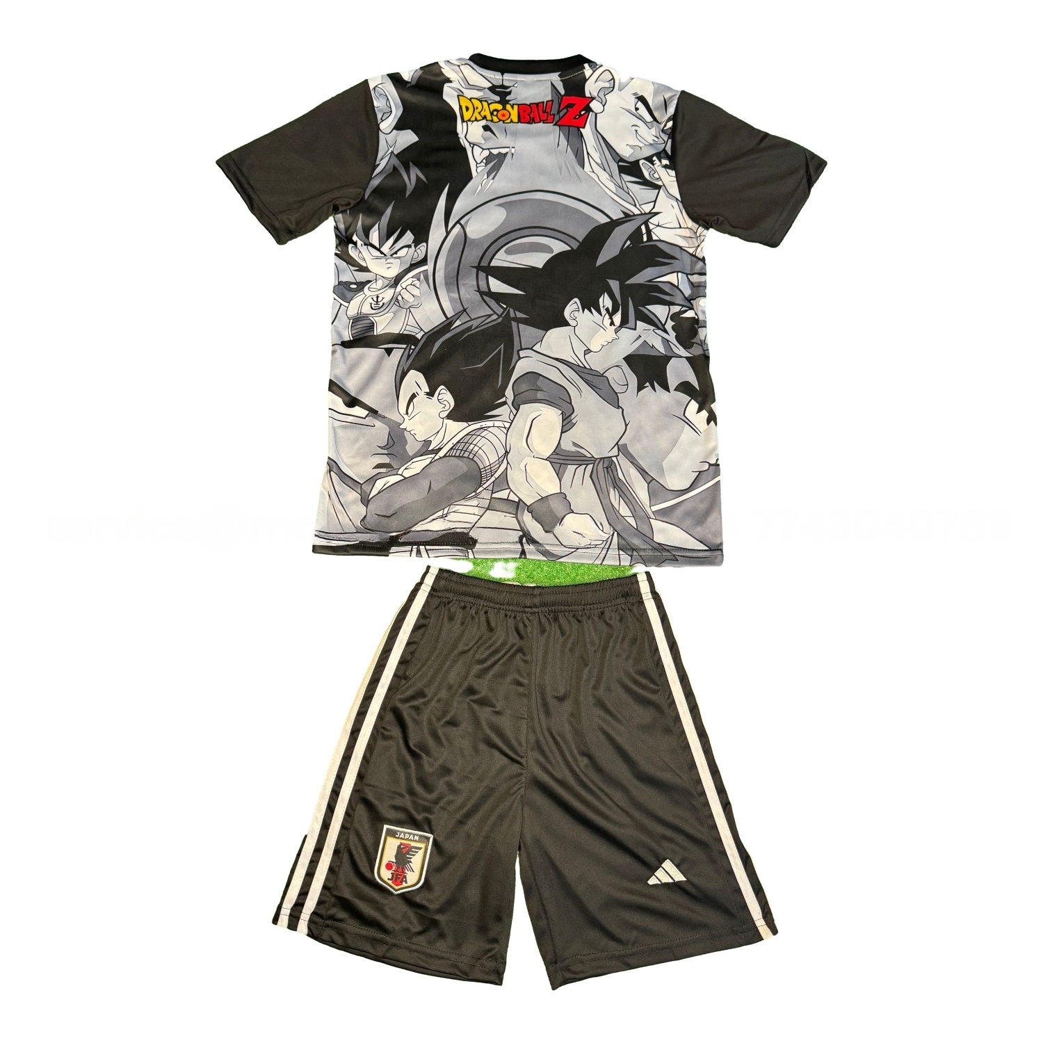 Japan 25-26 Vegeta & Son Goku Grey Special Kids Kit - UnitedFutballJersey