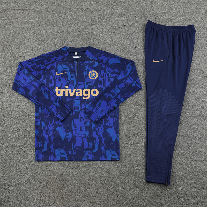 Che 23-24 Long Sleeve Training Set -Blue Camouflage - UnitedFutballJersey
