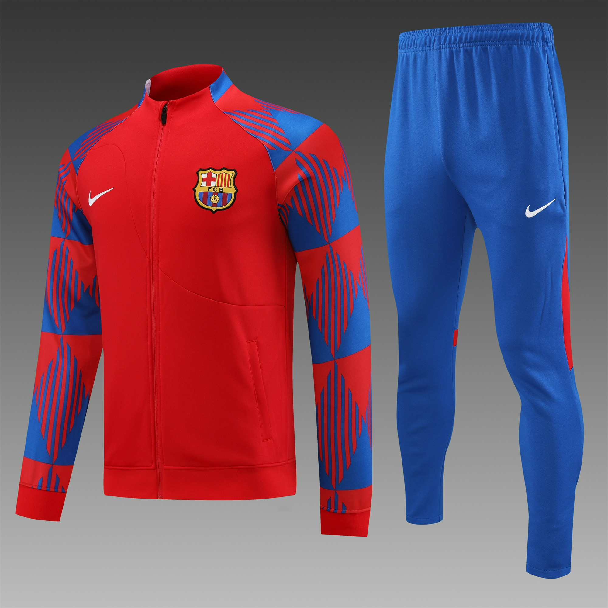 B.A.R.S.A 23-24 Jacket Training Tracksuit Red - UnitedFutballJersey