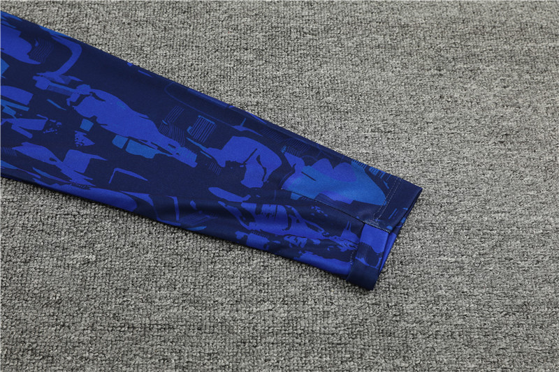 Che 23-24 Kids Long Sleeve Training Set Blue Camouflage - UnitedFutballJersey