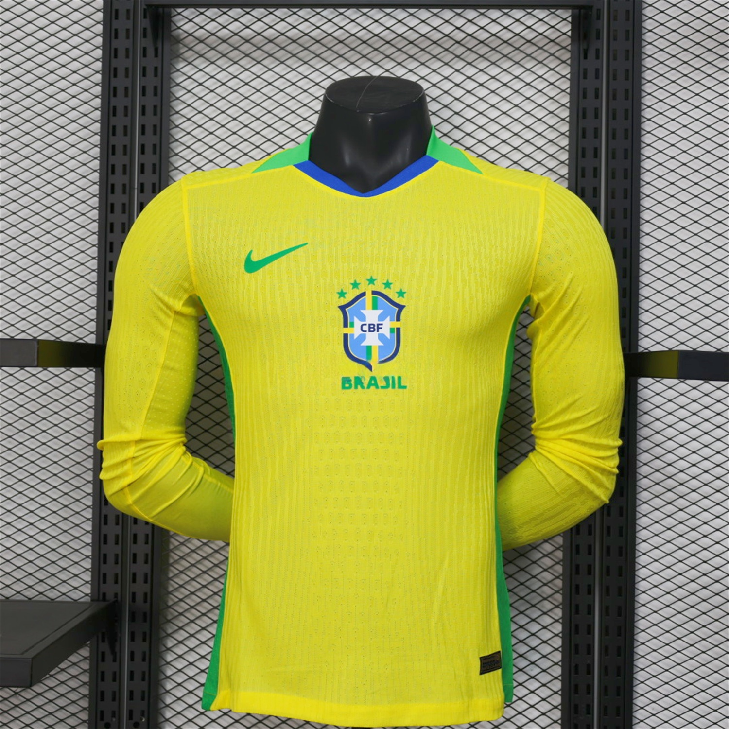 Brazil 2025 Women's Team Home Long Sleeves Jersey - Men's Player Version - UnitedFutballJersey