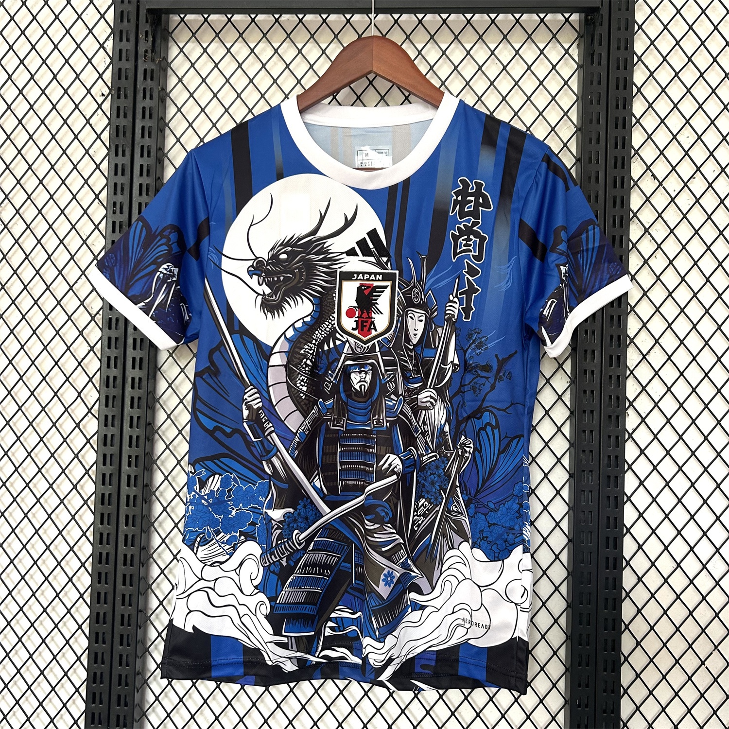 Japan 25-26 Two Blue Warriors And A Dragon Under The Moon Blue Special Jersey - Fans Version - UnitedFutballJersey