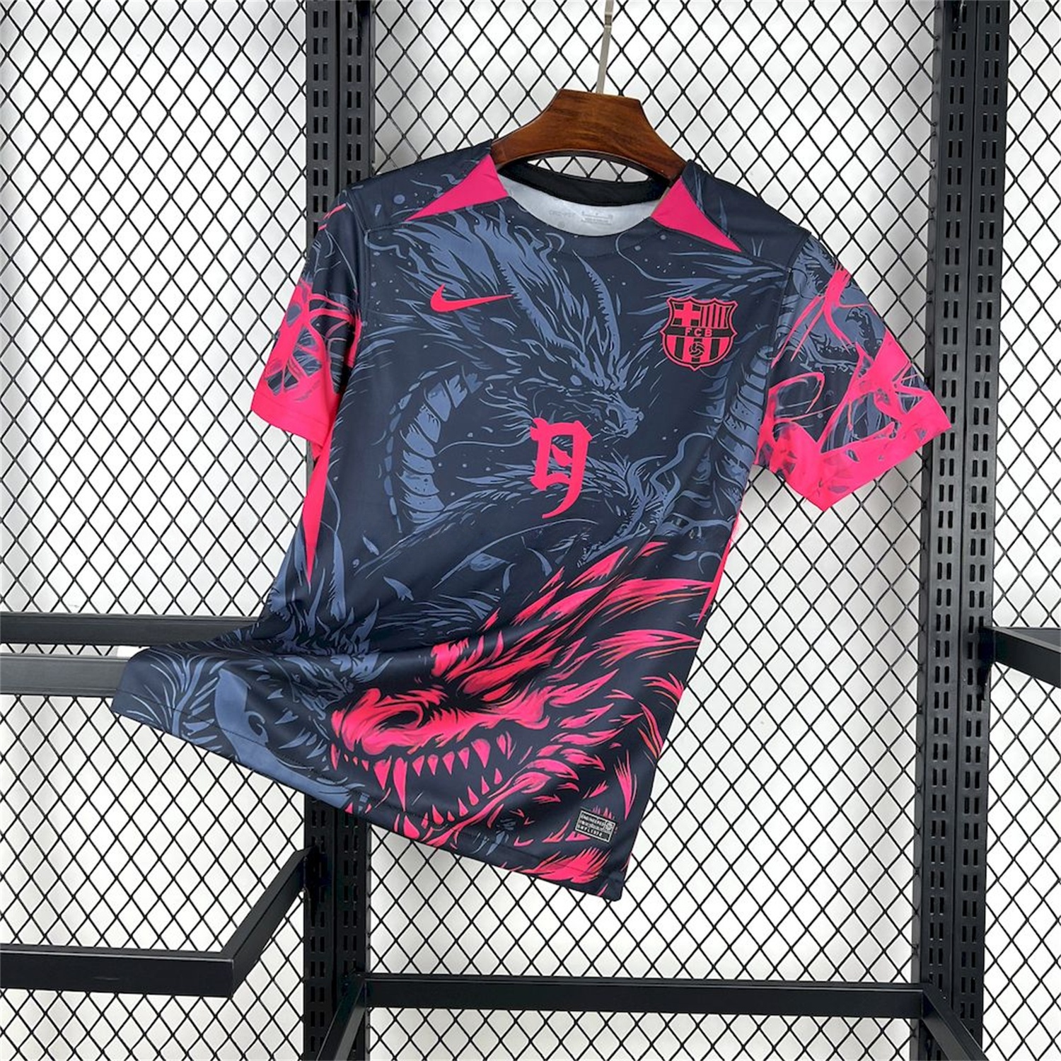 B.A.R.S.A 25-26 Pink & Black Dragon Black Special Jersey - Fans Version - UnitedFutballJersey