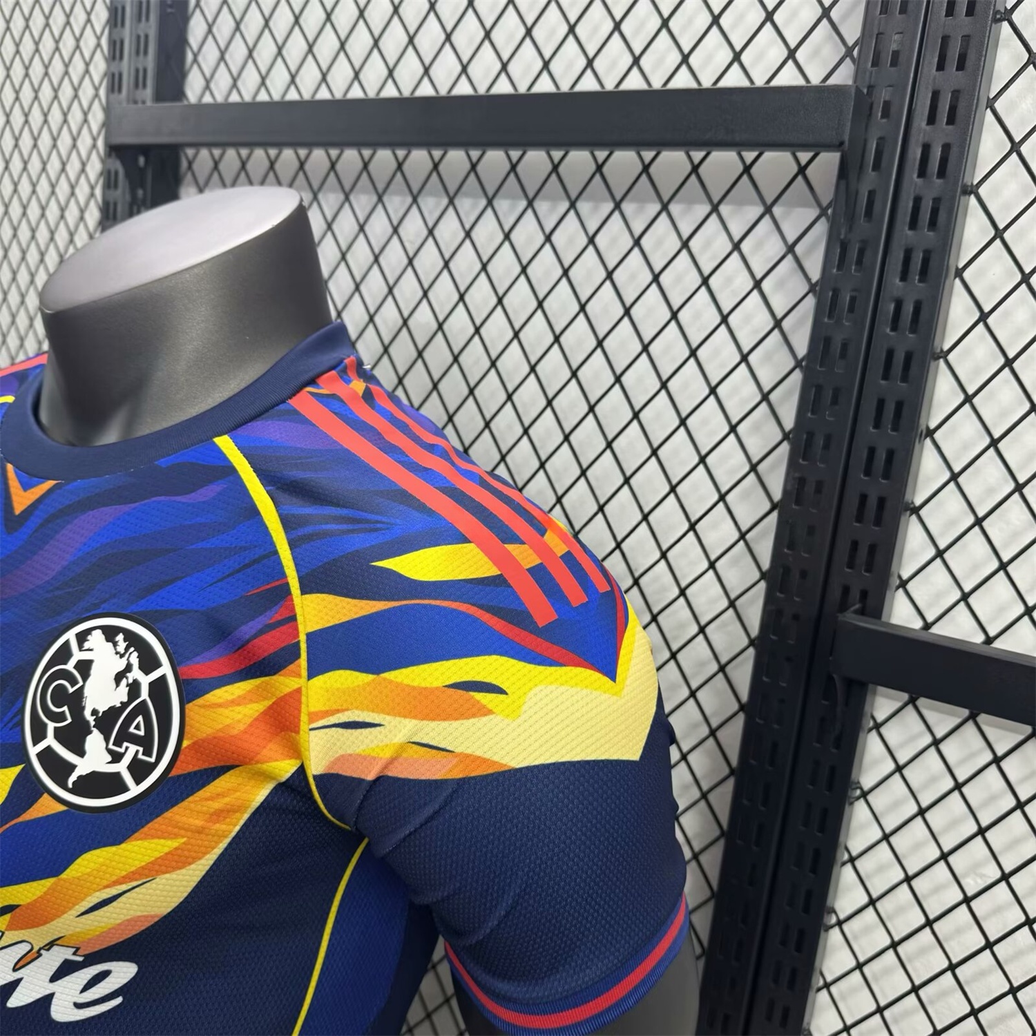 Club América 25-26 V-Shaped Camouflage Pattern Deep Blue Jersey - Player Version - UnitedFutballJersey