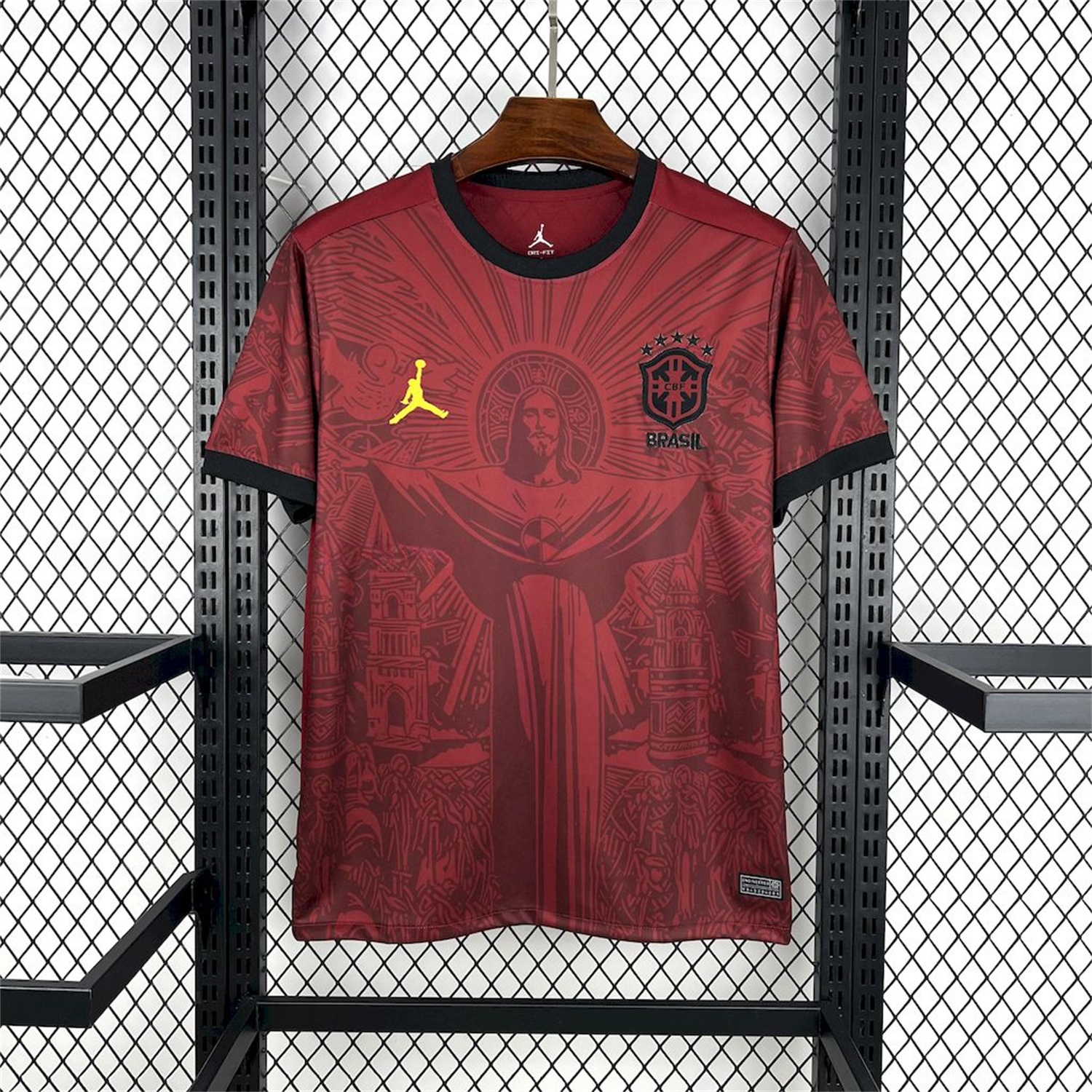 Brazil 25-26 Jordan Maroon Deep Red Special Edition Jersey - Fans Version - UnitedFutballJersey
