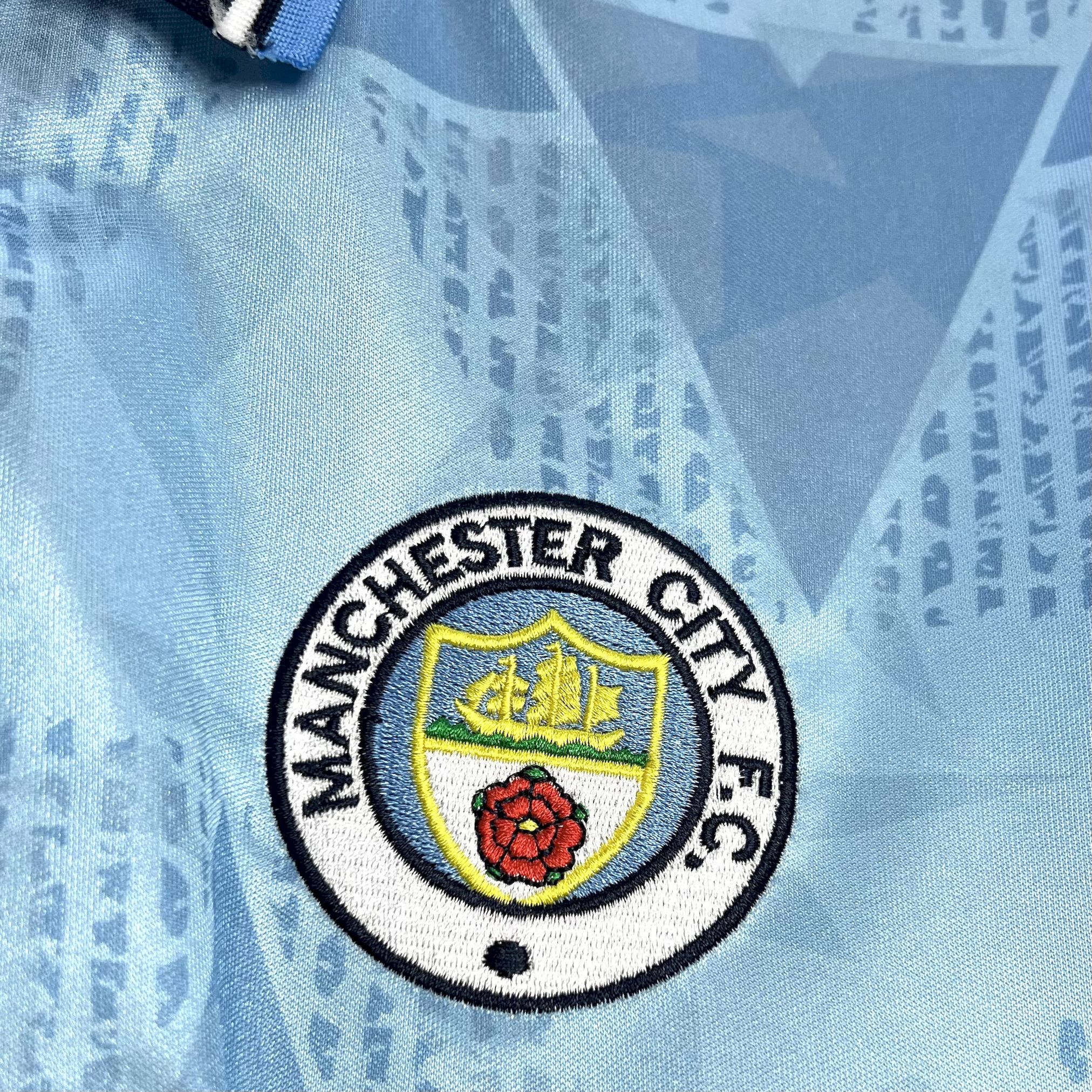 Retro Manchester City 1989-91 Home Jersey - UnitedFutballJersey