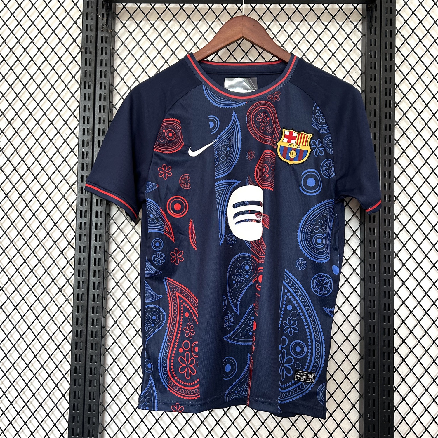 Barcelona 25-26 Paisley Patterns Blue Special Edition Jersey - Fans Version - UnitedFutballJersey