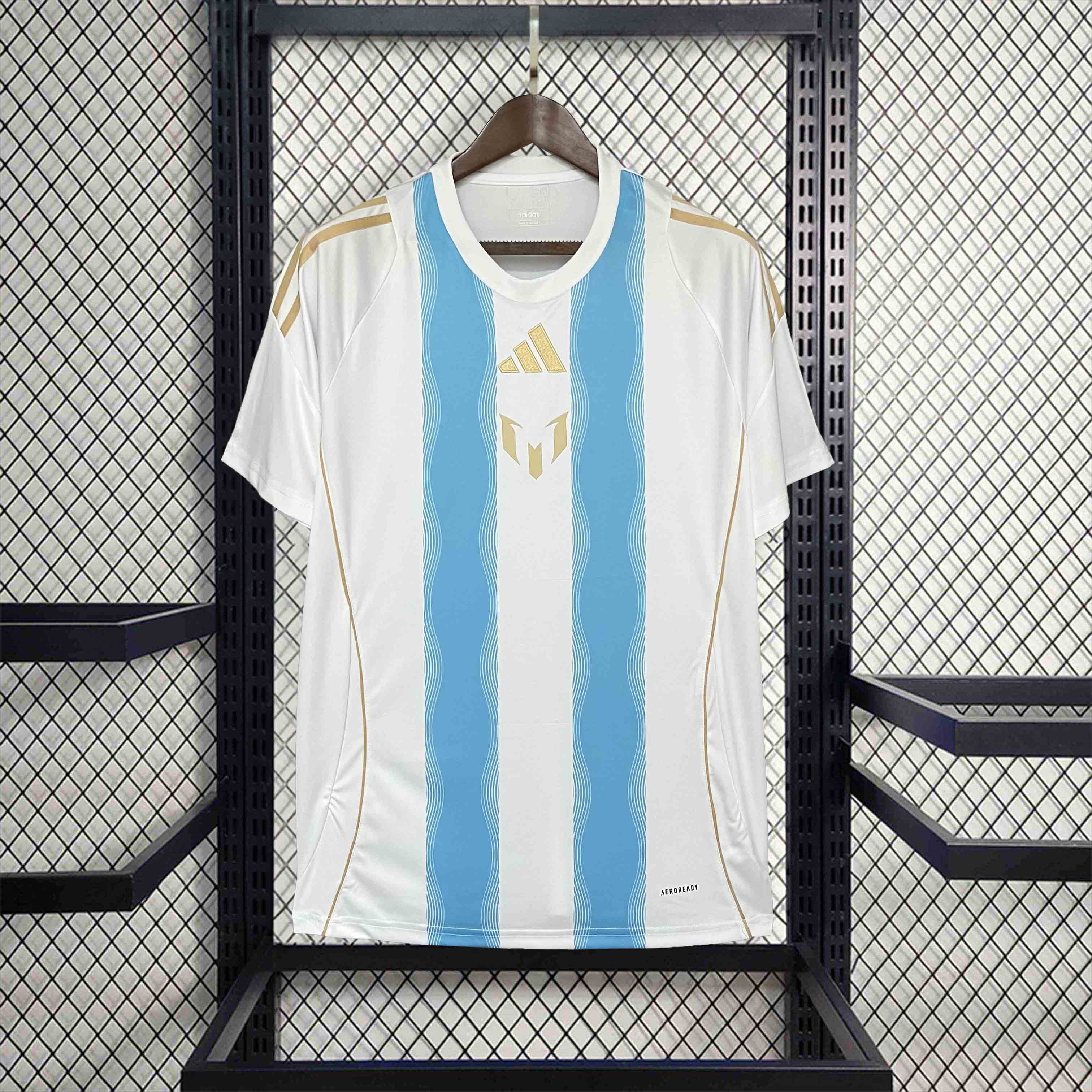 Argentina M-E-.S-S-I 2024 White Training Jersey - Fans Version - UnitedFutballJersey