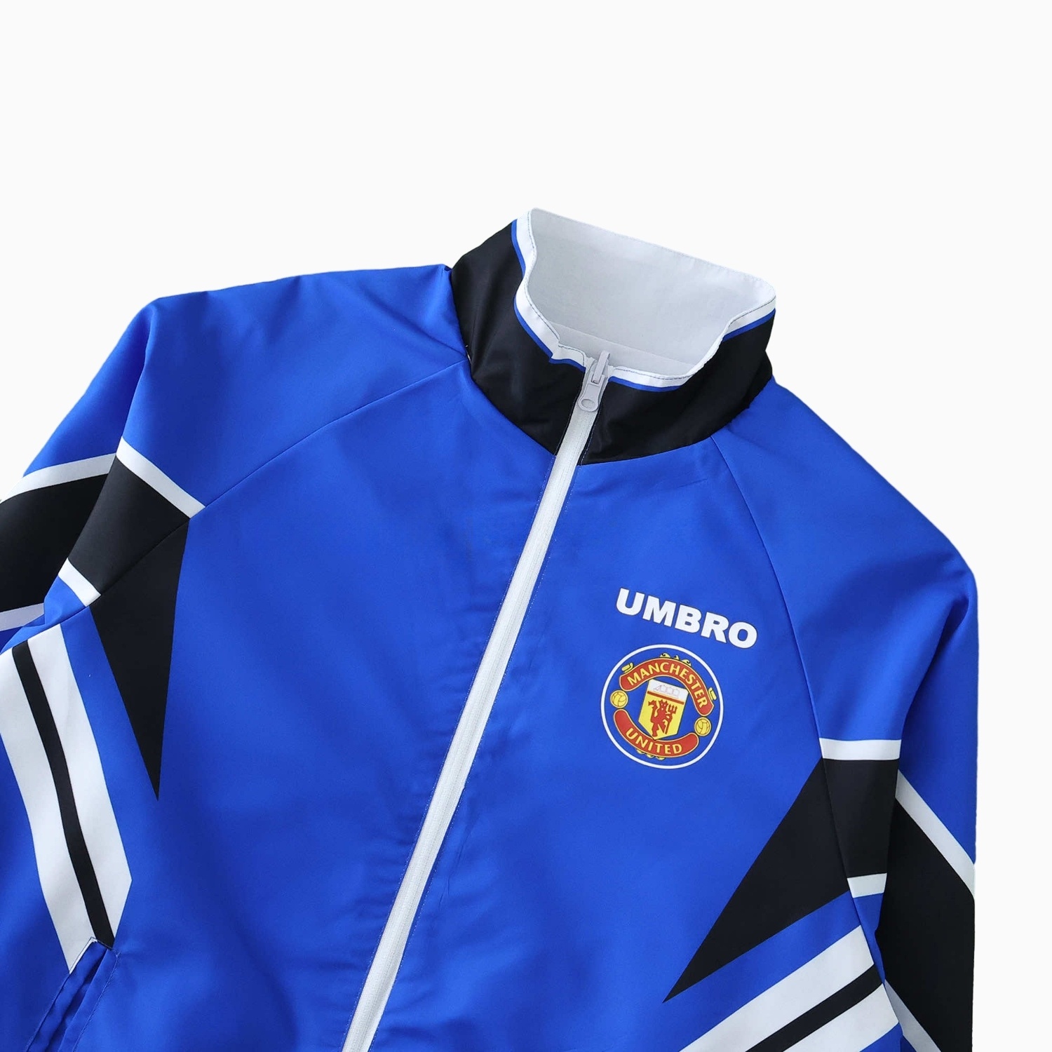 Retro Manchester United 1996 Double Sided Reversible Windbreaker - Blue & Green - UnitedFutballJersey