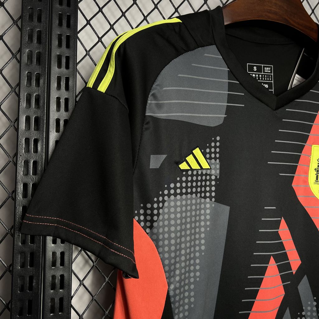 Spain 2024 Black Goalkeeper Jersey - Fans Version - UnitedFutballJersey