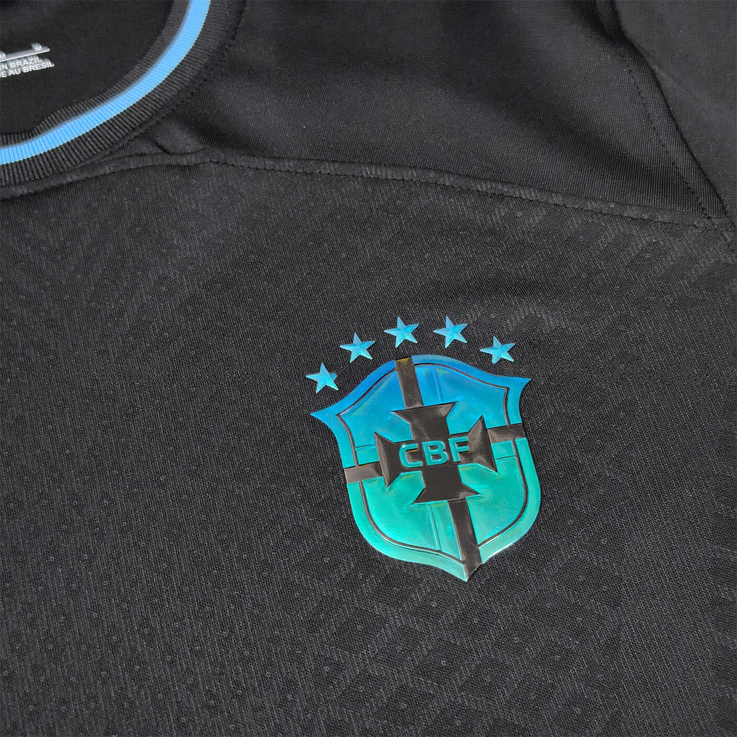 Brazil 25-26 Reflective Team Logo Black Special Jersey - Fans Version - UnitedFutballJersey