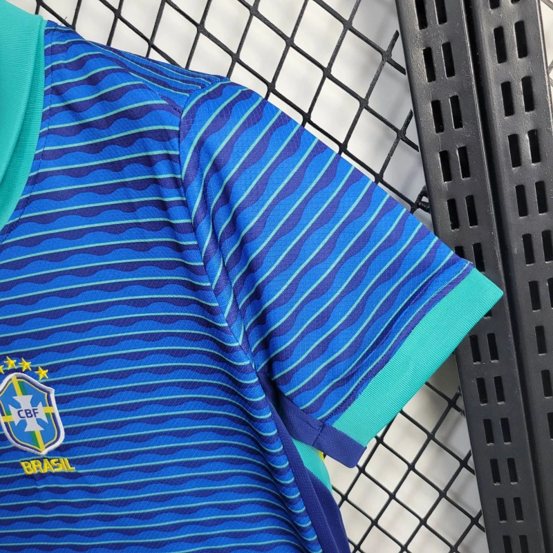 Brazil 2024 Away Stadium Kids Kit - UnitedFutballJersey