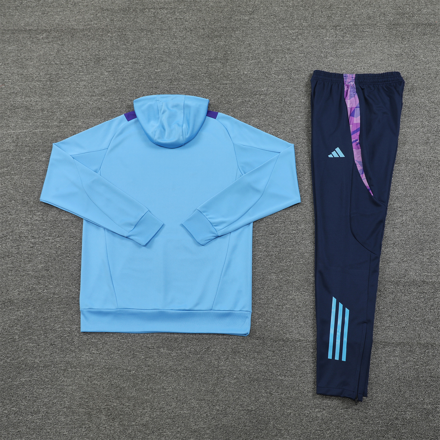 Argentina 24-25 Long Sleeve Training Set - Blue Top and Deep Blue Pants - UnitedFutballJersey