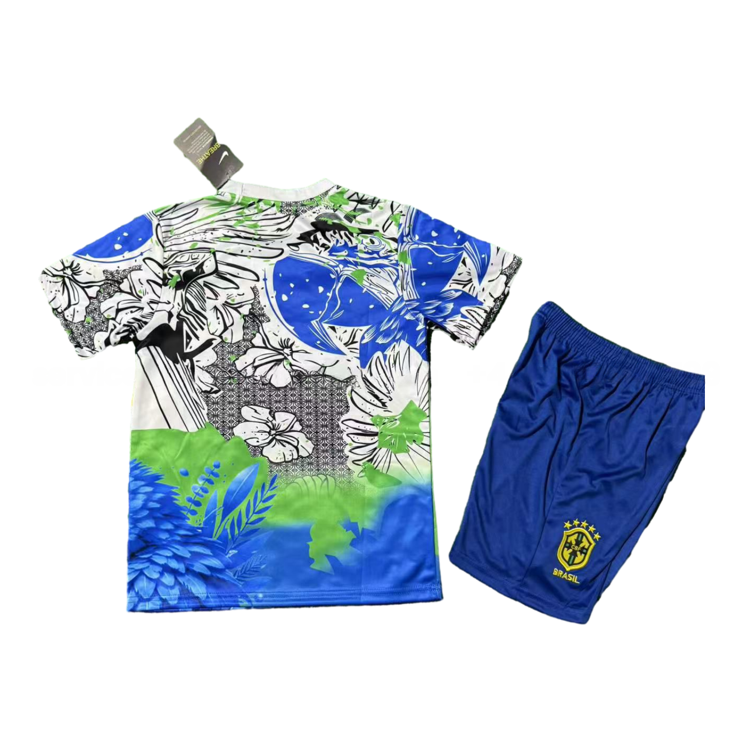 Brazil 25-26 Blue Parrot Special Kids Kit - UnitedFutballJersey