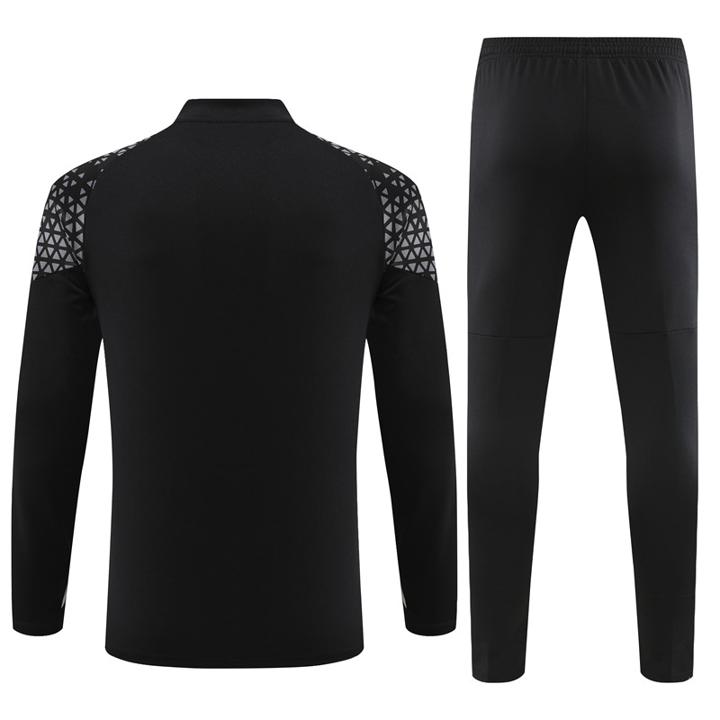 AC Milan 23-24 Long Sleeve Training Set -Black and Red - UnitedFutballJersey