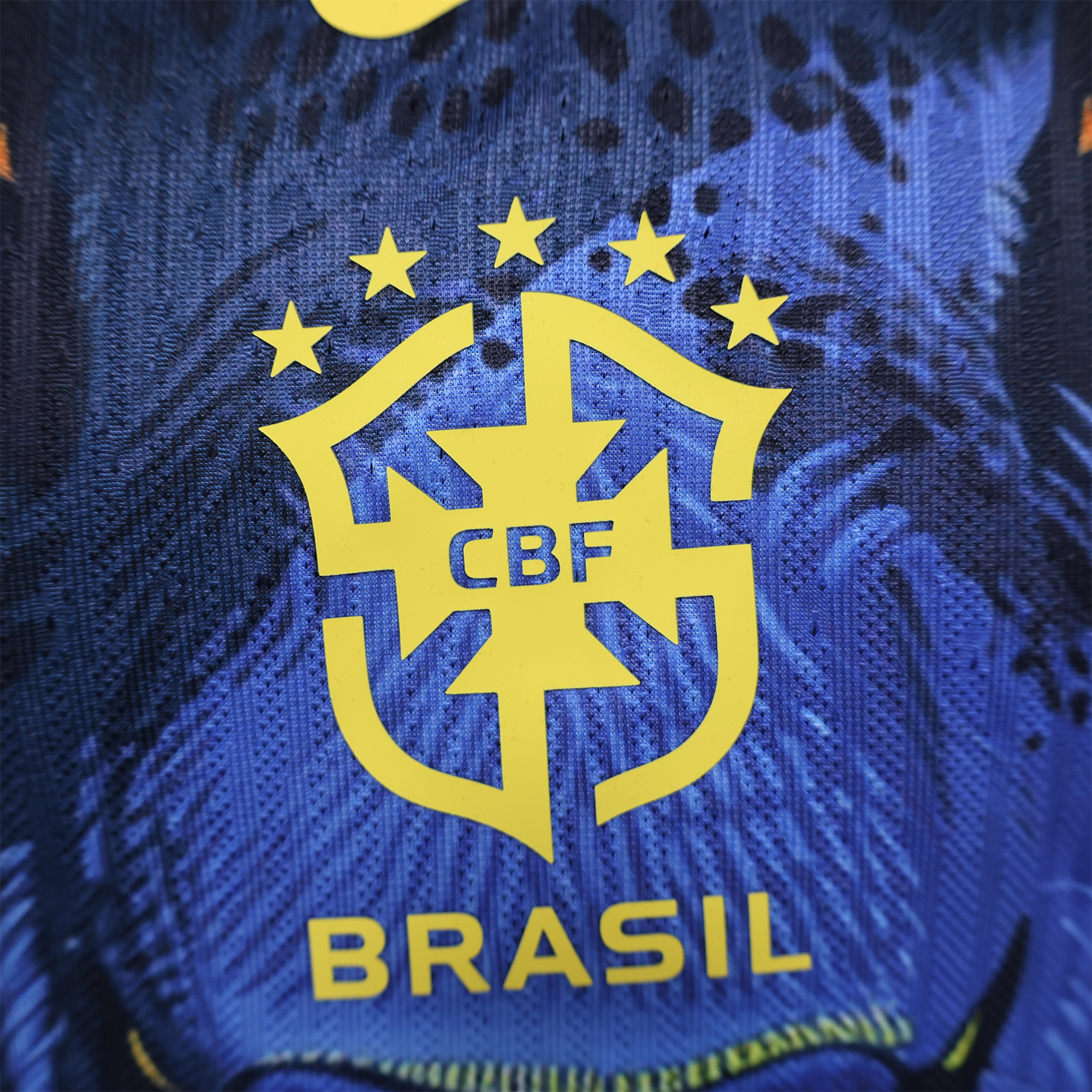 Brazil 2024 Black Blue Tiger Jersey - Player Version - UnitedFutballJersey