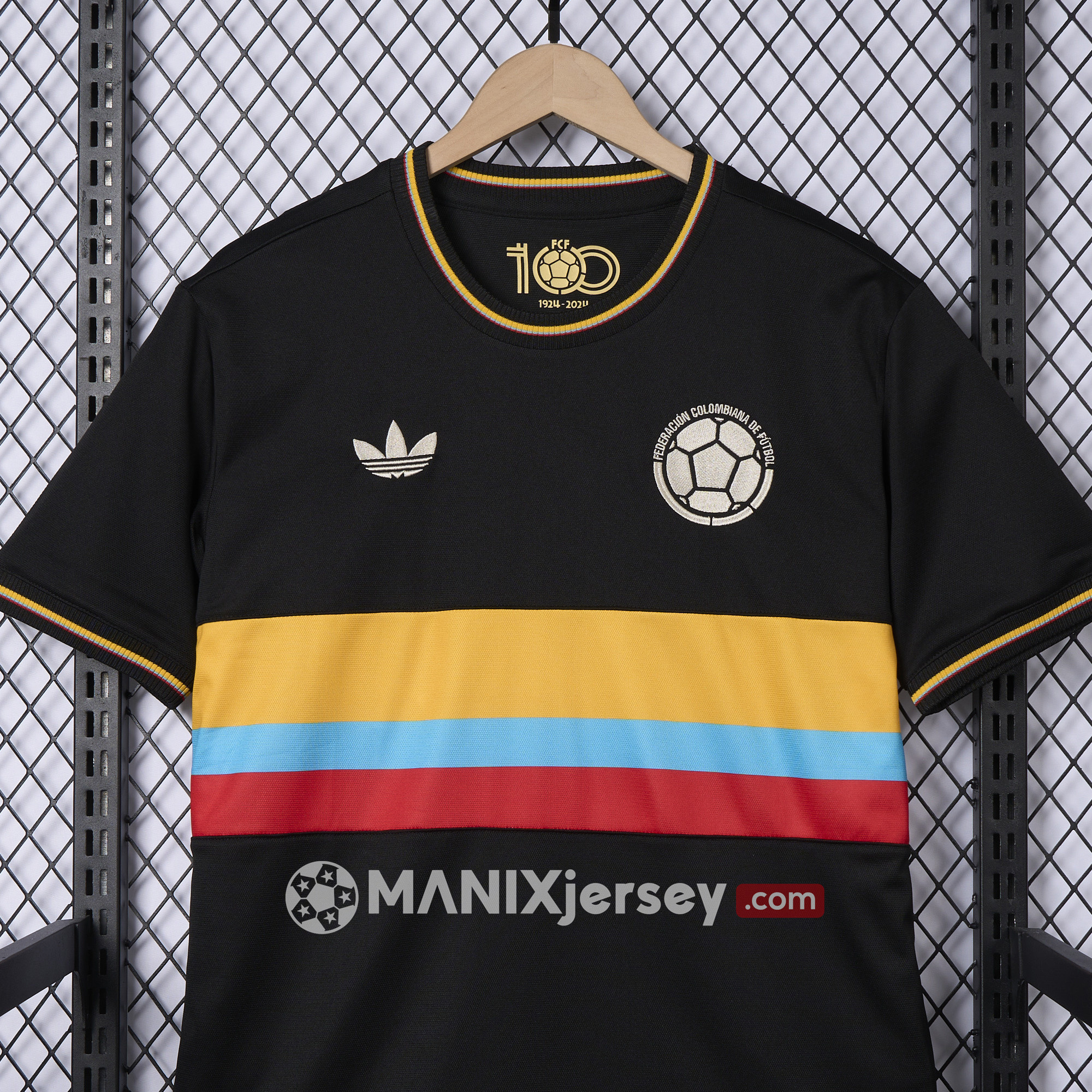 Colombia 2024 100th Anniversary Black Jersey - Fans Version - UnitedFutballJersey