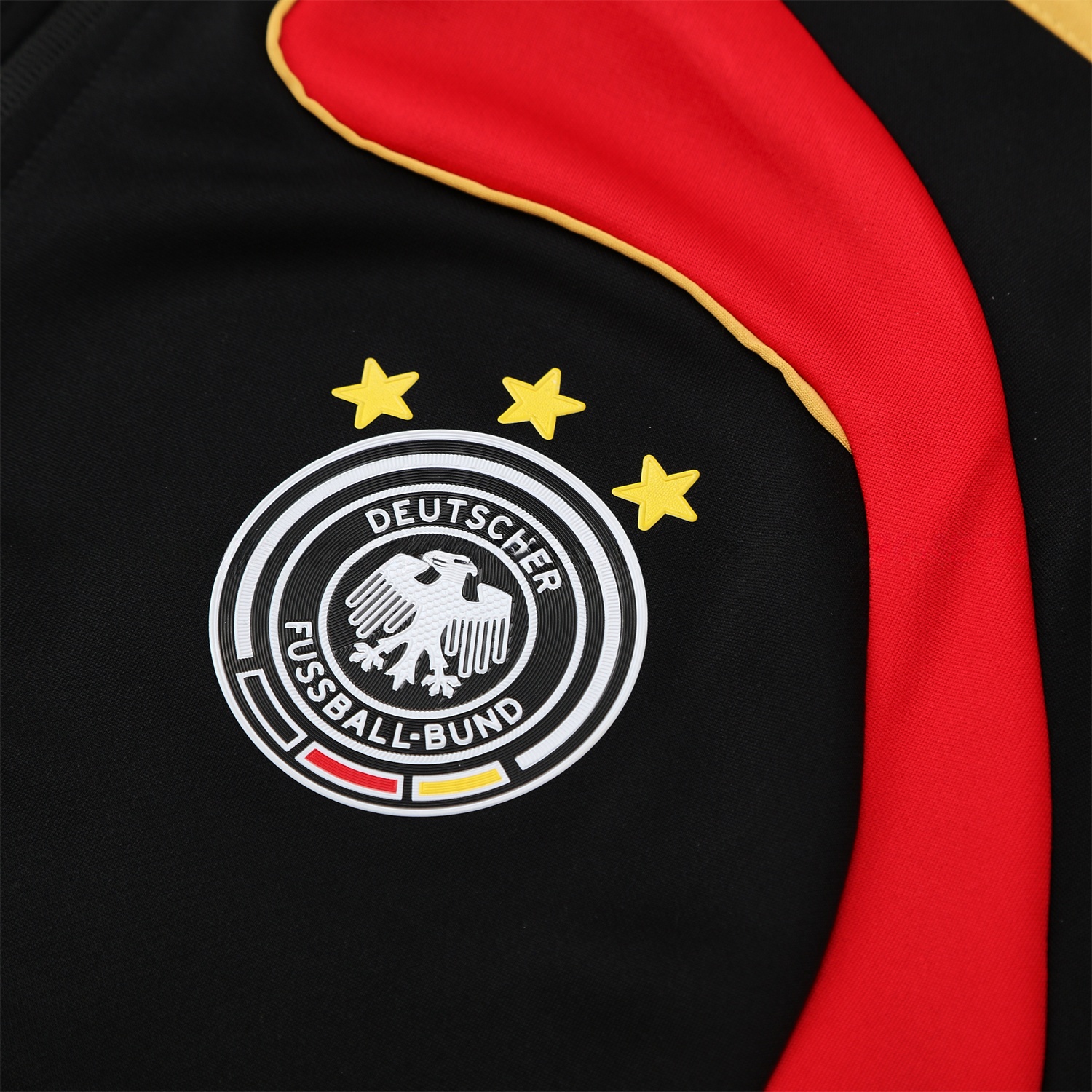 Germany 25-26 Jacket Training Tracksuit - Black Jackets & Black Pants - UnitedFutballJersey