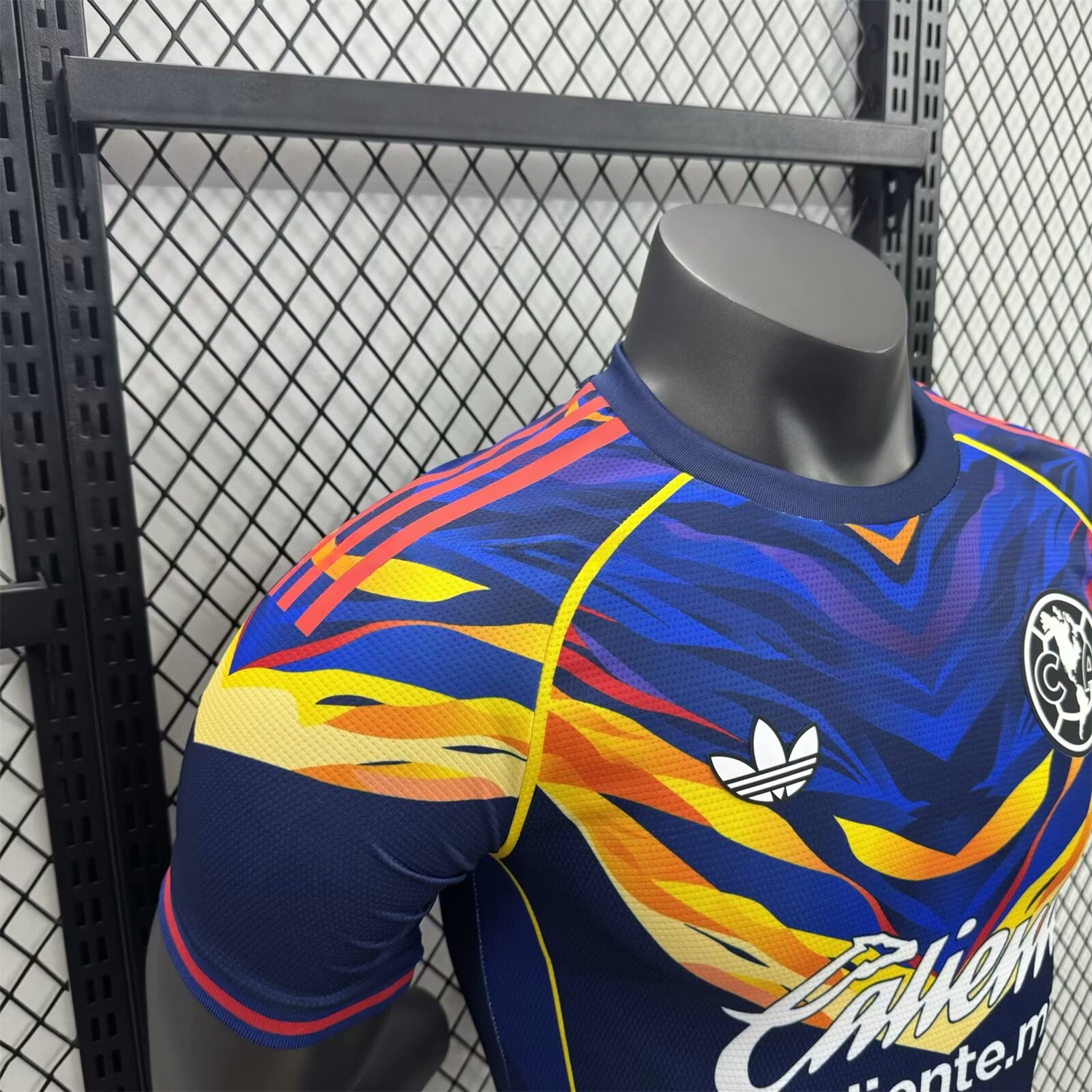 Club América 25-26 V-Shaped Camouflage Pattern Deep Blue Jersey - Player Version - UnitedFutballJersey
