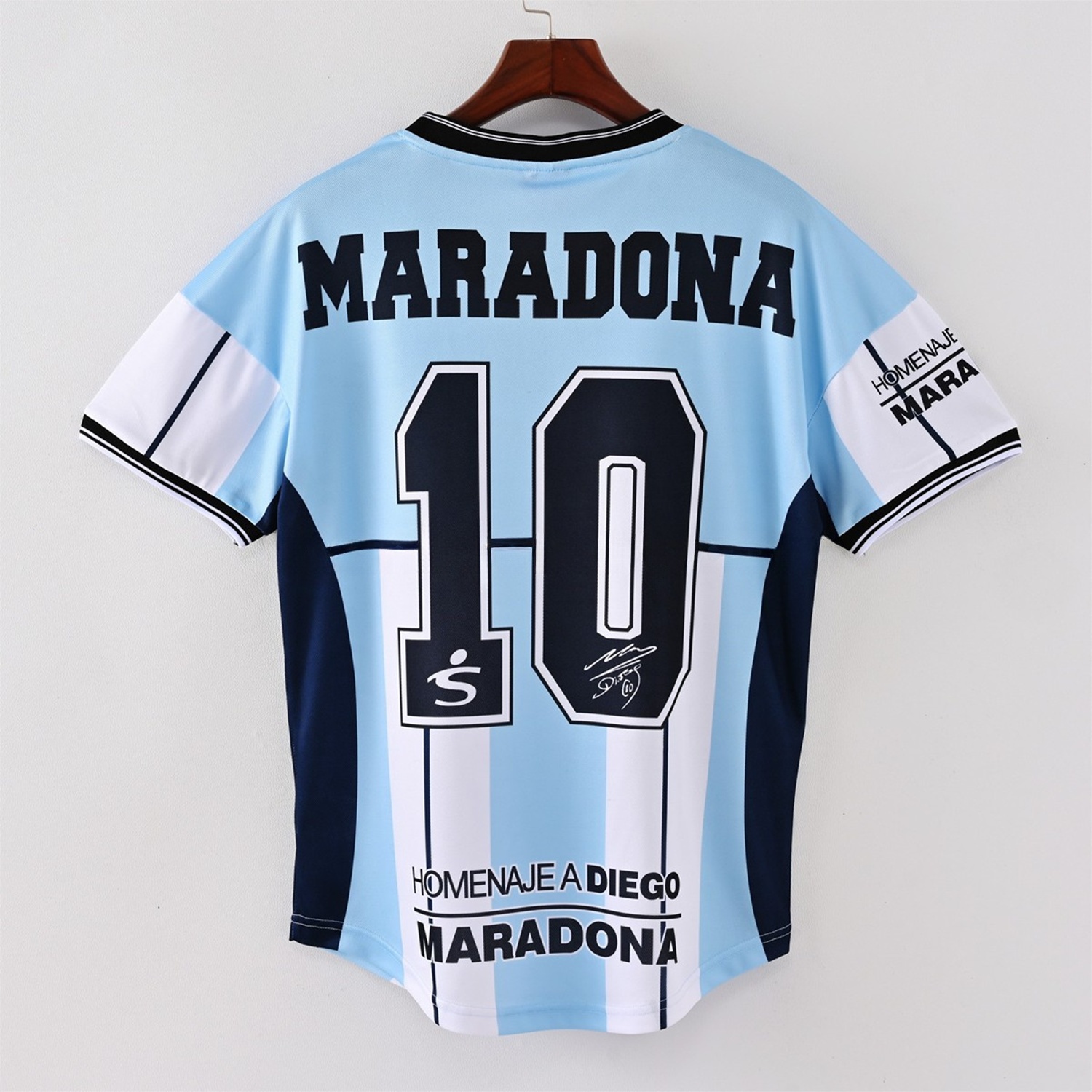 Retro Argentina 2001 Maradona Retirement Commemorative Edition Jersey with Maradona #10 - UnitedFutballJersey