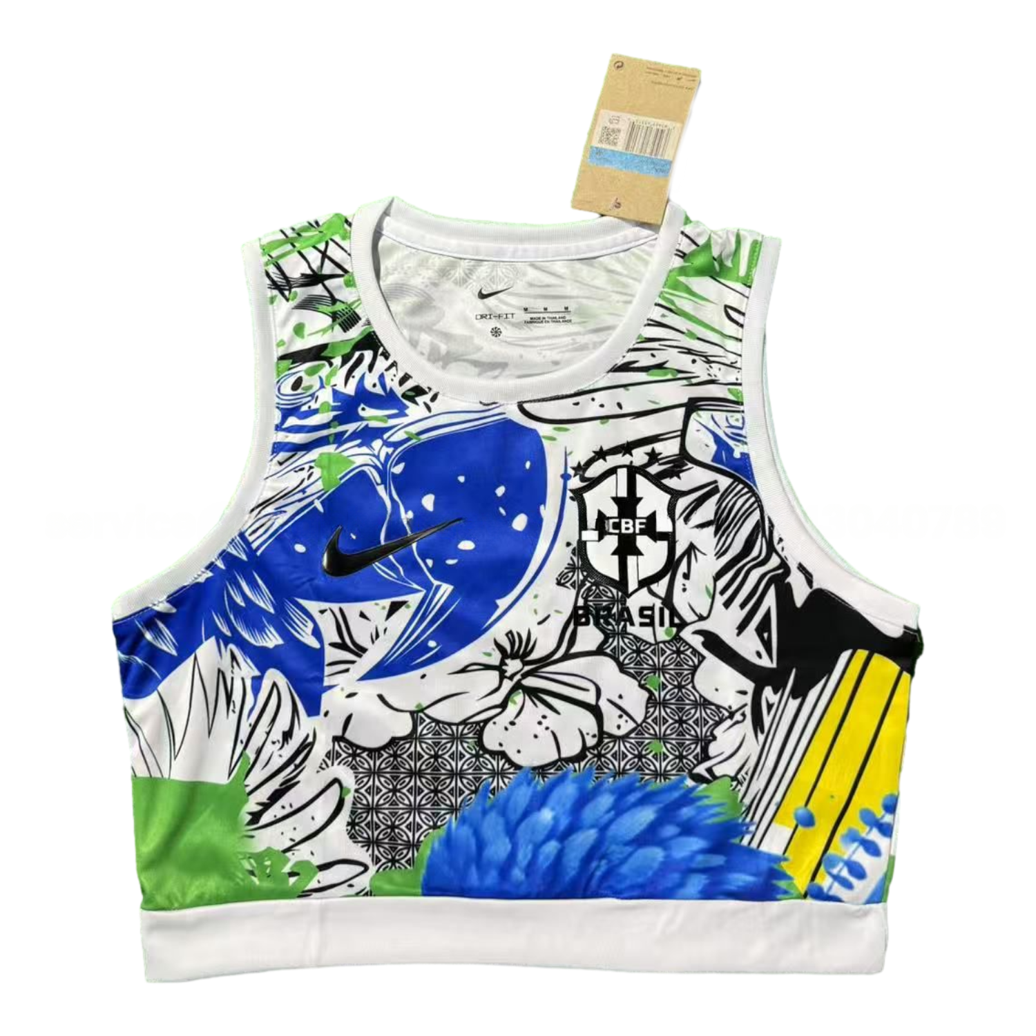 Women's Brazil 25-26 Blue Parrot Yoga Vest - UnitedFutballJersey