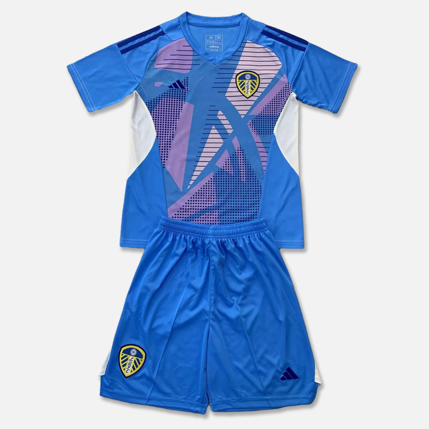 Leeds United 24-25 Lake Blue Goalkeeper Kids Kit - UnitedFutballJersey