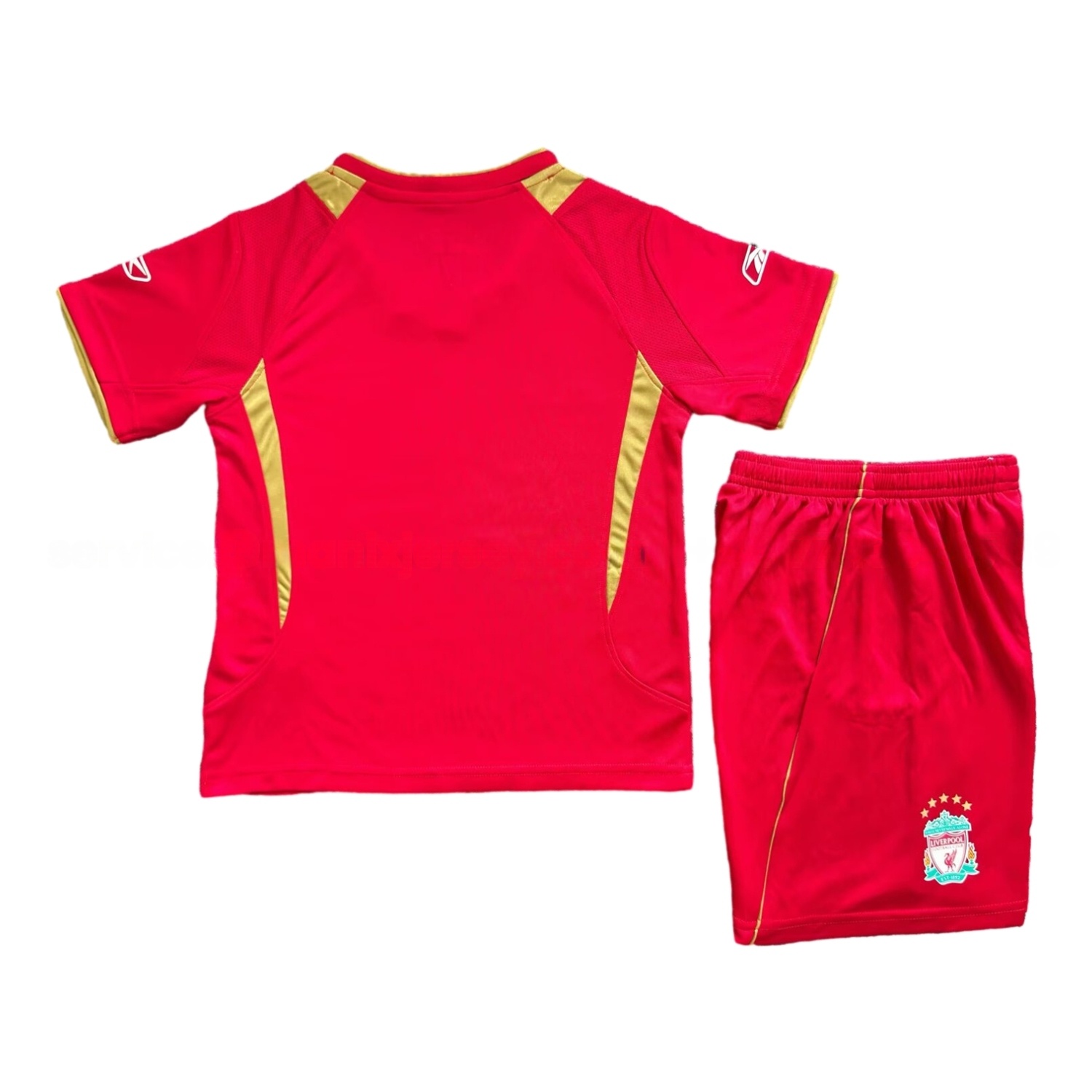 Retro Liver.pool 2005-06 European Home Kids Kit - UnitedFutballJersey