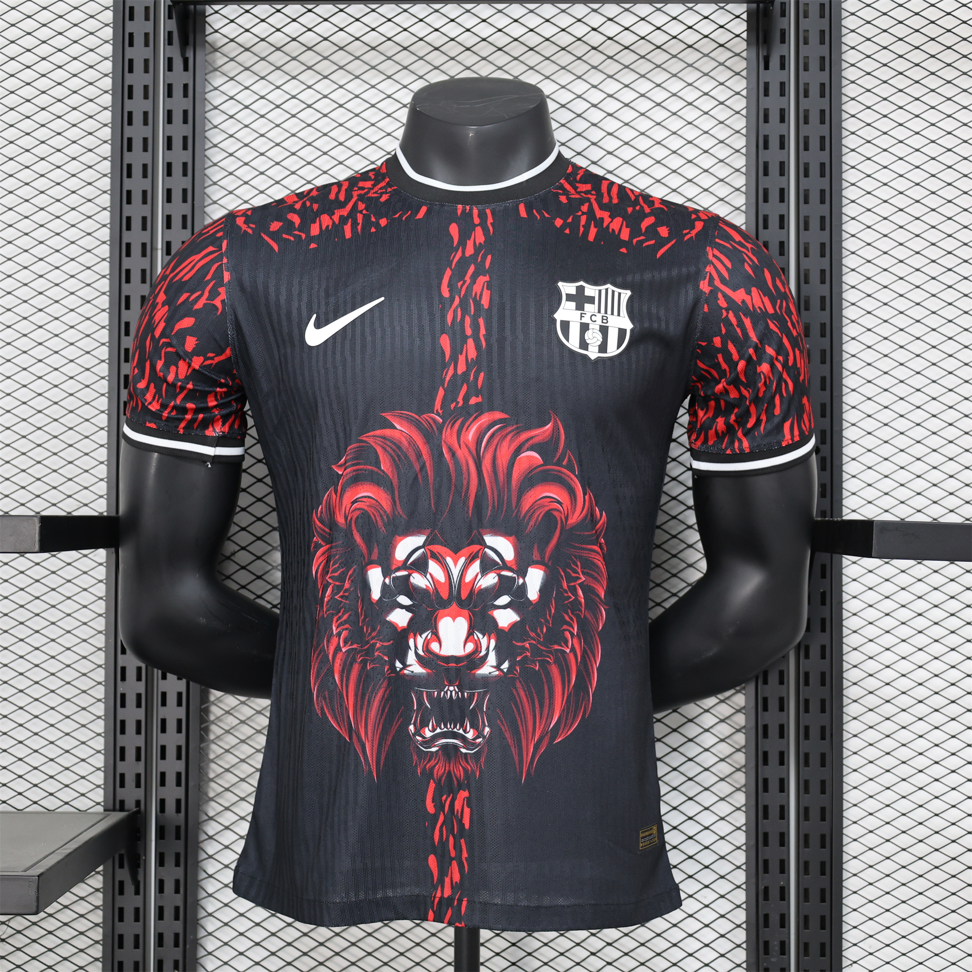 B.A.R.S.A 24-25 Balck and Red Lion Special Edition Jersey - Player Version - UnitedFutballJersey