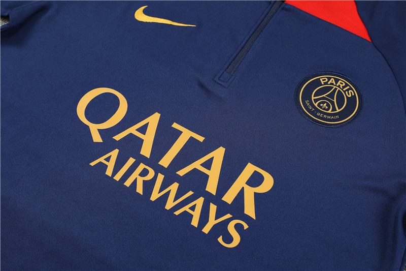 Paris Saint-Germain PSG 23-24 Kids Long Sleeve Training Set Royal Blue - UnitedFutballJersey