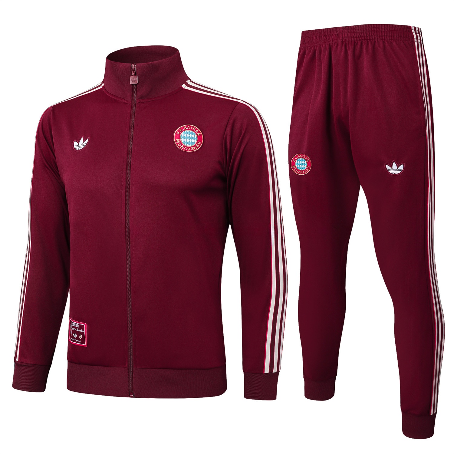 Bayern Munich 25-26 Originals Terrace Icon Jacket Training Tracksuit - Deep Red - UnitedFutballJersey