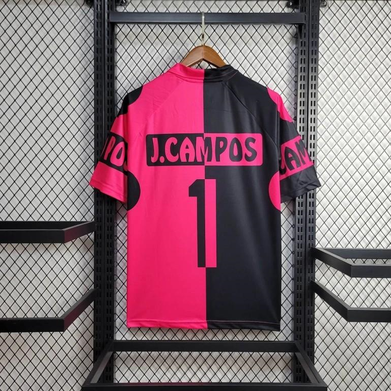 Retro Mexico 1998 World Cup Goalkeeper Pink Black Jersey - UnitedFutballJersey