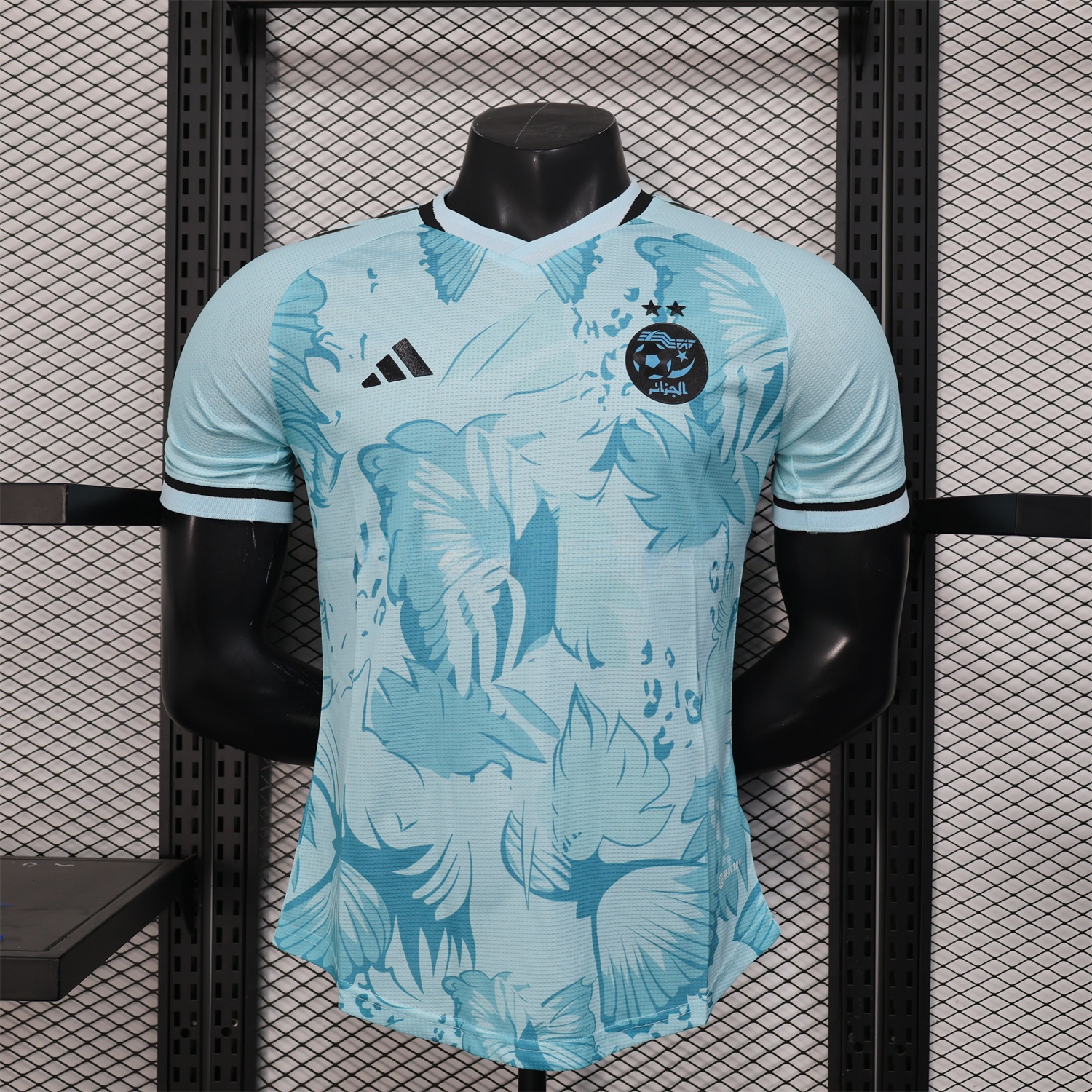 Algeria 25-26 Light Blue Flower Pattern Special Edition Jersey - Player Version - UnitedFutballJersey