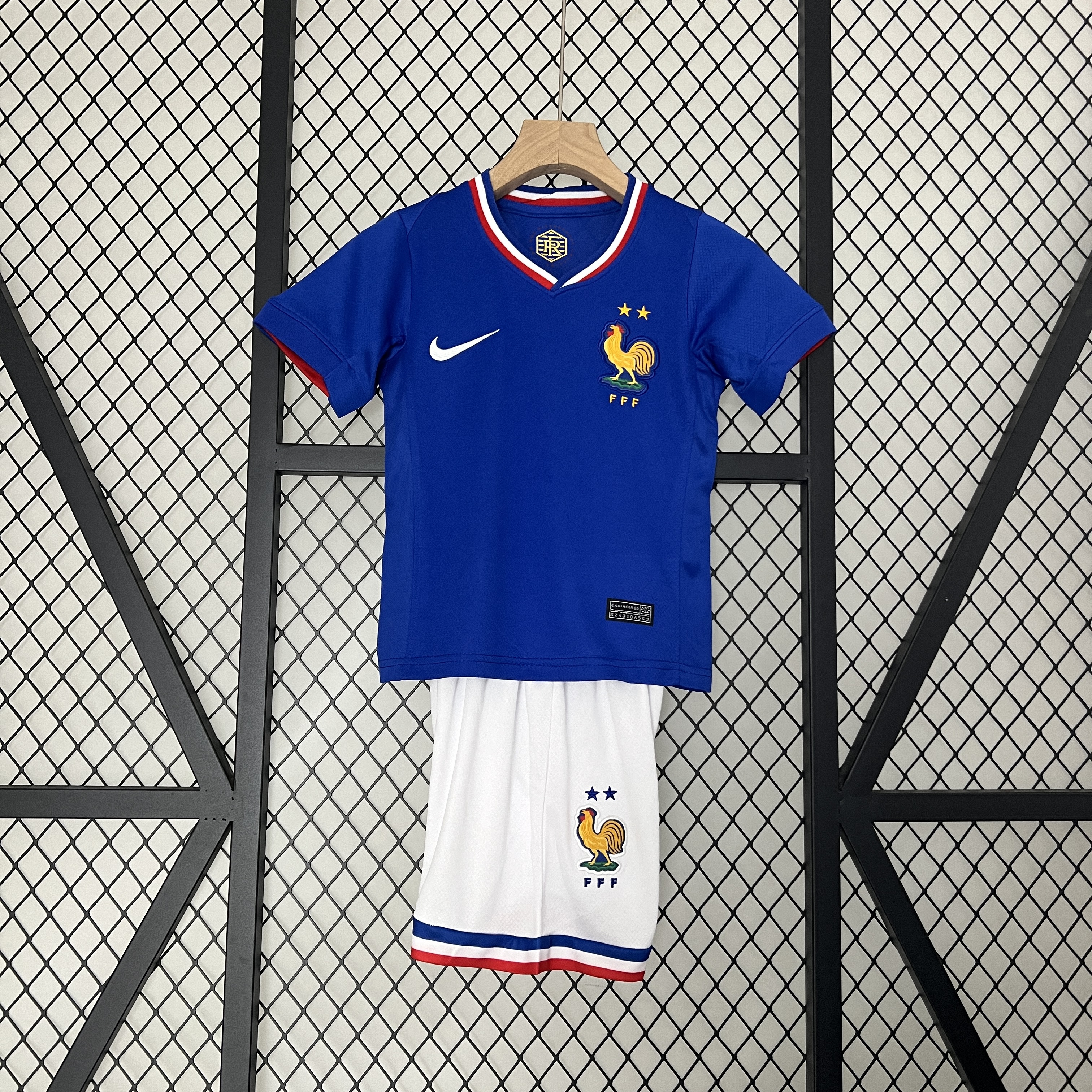 France 2024 Home Stadium Kids Kit - UnitedFutballJersey