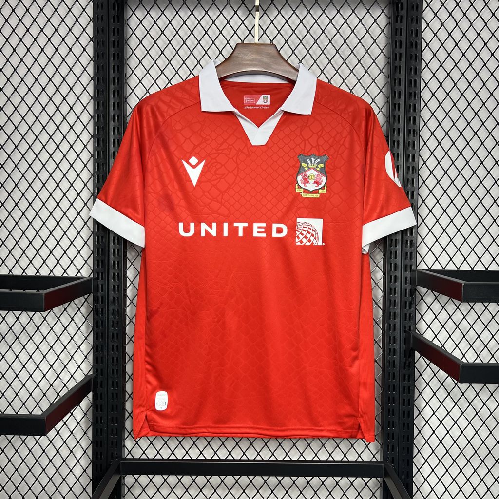 Wrexham 24-25 Home Stadium Jersey - Fans Version - UnitedFutballJersey
