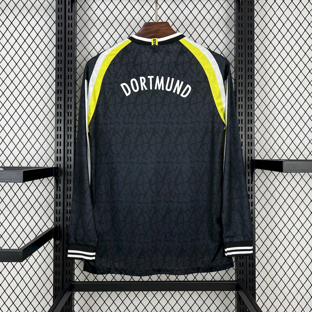 Retro Dortmund 1995-96 Away Long Sleeves Jersey - UnitedFutballJersey