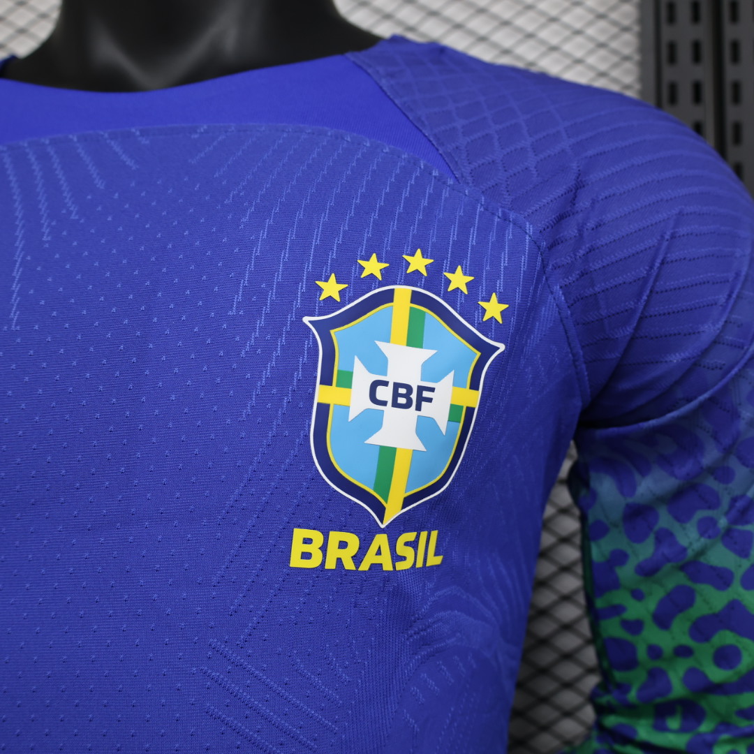 Brazil 22-23 Away Long Sleeve Jersey - Player Version - UnitedFutballJersey