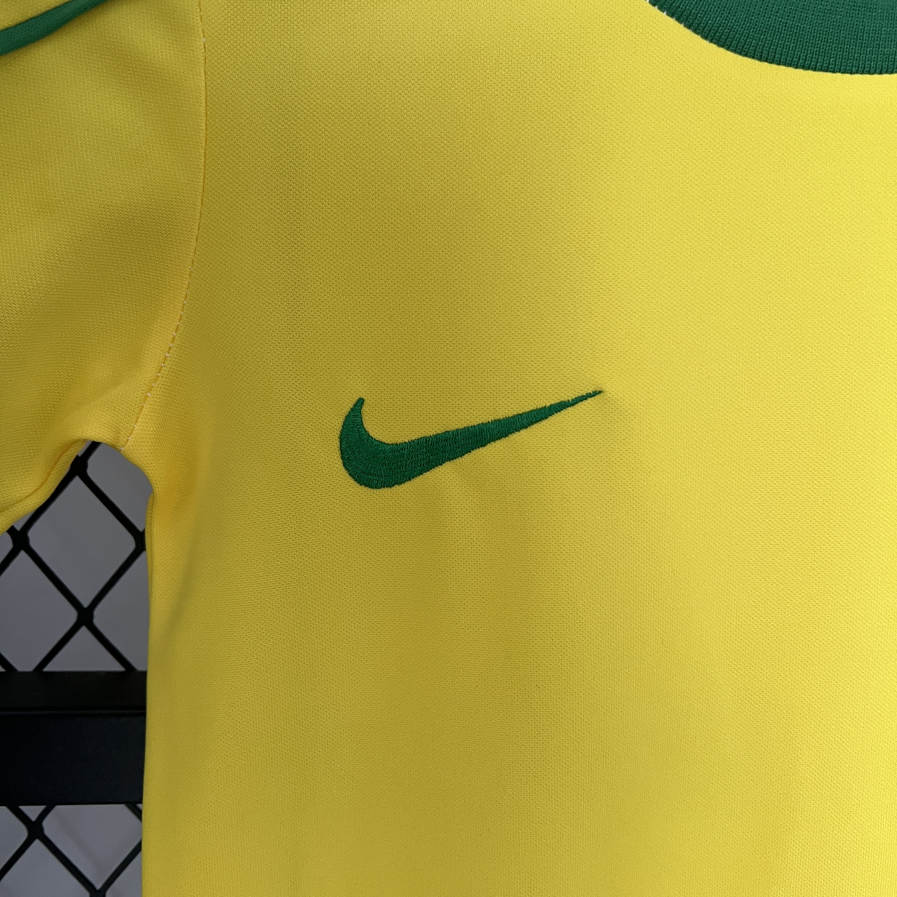 Retro Brazil 1998 Home Stadium Kids Kit - UnitedFutballJersey