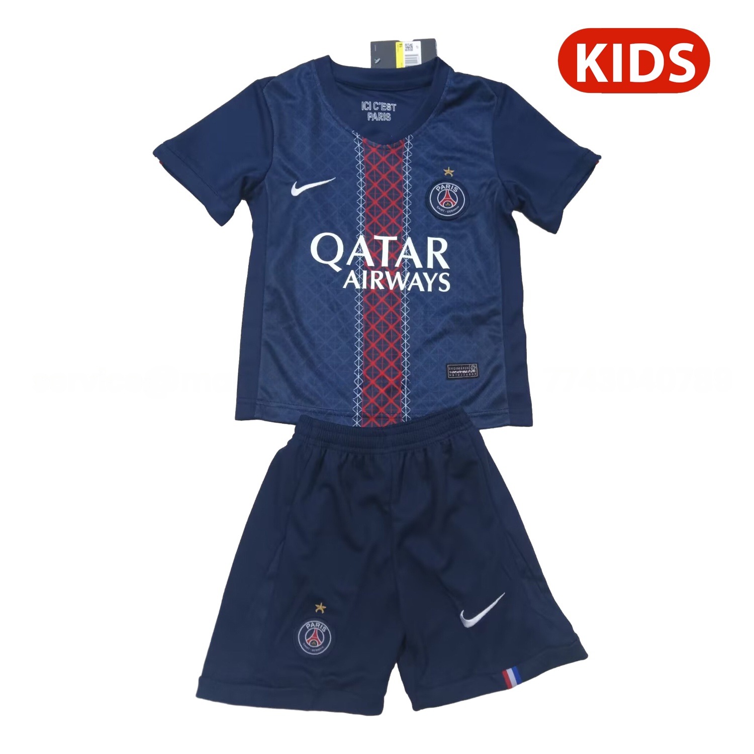 Paris Saint-Germain PSG 25-26 Champions League Commemorative Edition Kids Kit - UnitedFutballJersey