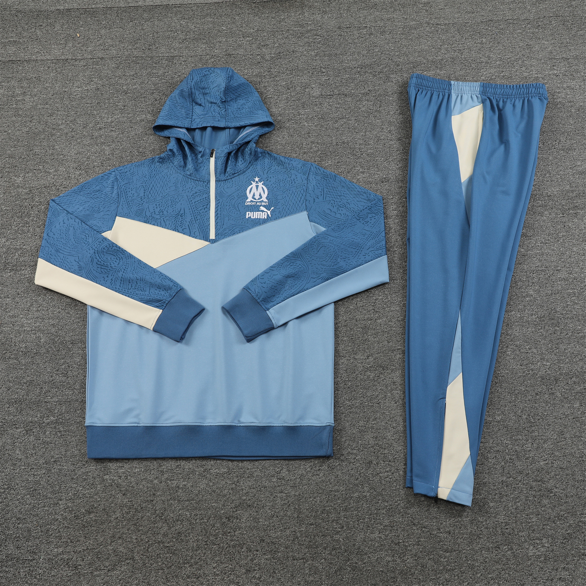 Marseille 23-24 Men's Training Hoodie + Pants - UnitedFutballJersey