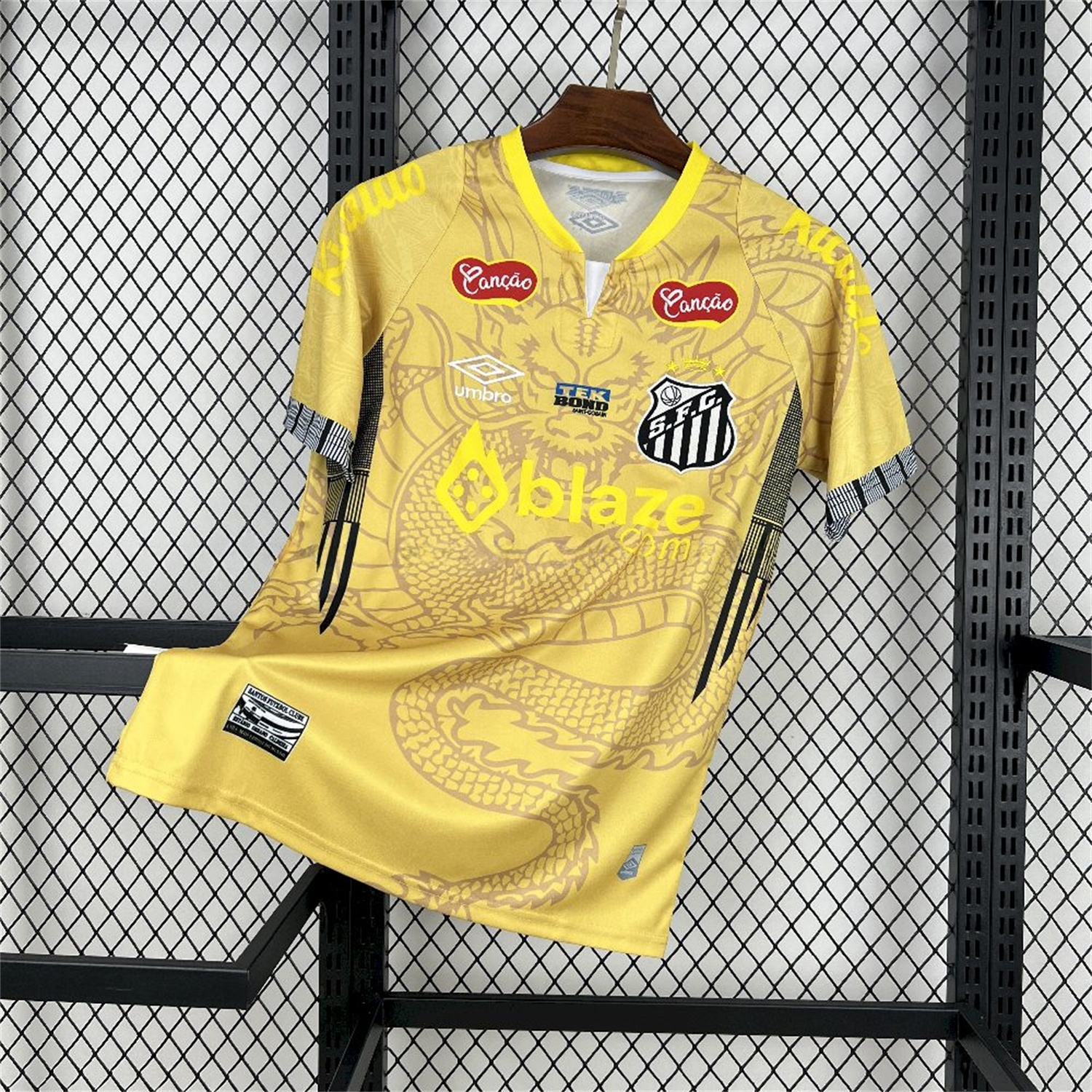 Santos 25-26 Yellow Special Jersey with Sponsors - Fans Version - UnitedFutballJersey