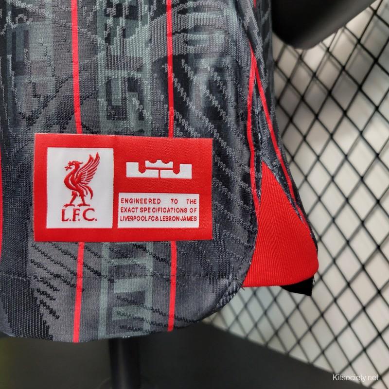 23/24 Liverpool x Lebron Black Jersey - Player Version - UnitedFutballJersey