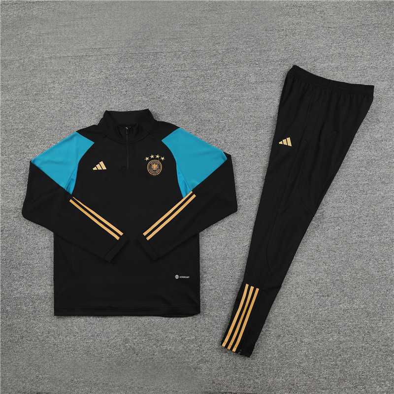 Germany 23-24 Long Sleeve Training Set -Black - UnitedFutballJersey