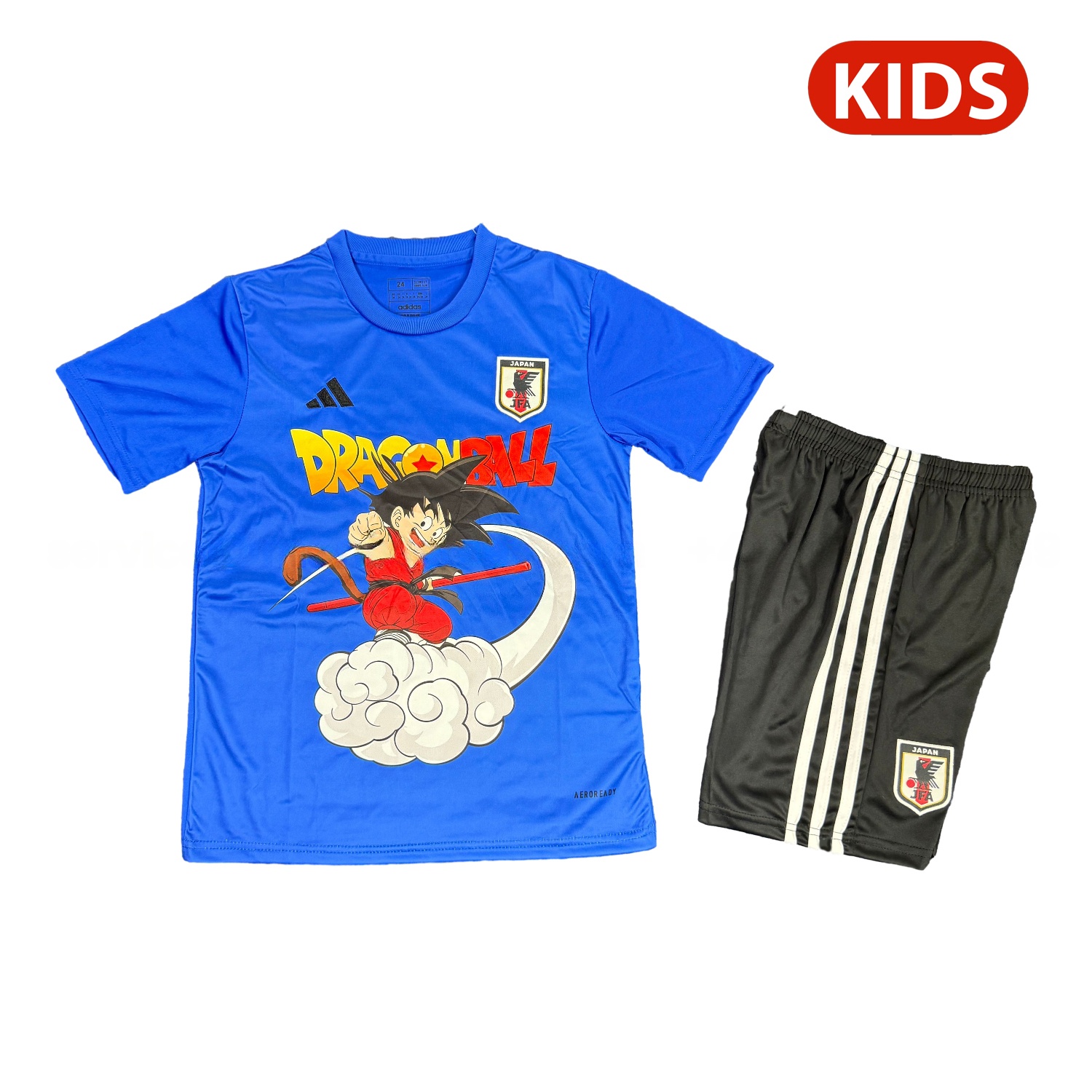 Japan 25-26 Dragon Ball Son Goku And Somersault Cloud Blue Special Kids Kit - UnitedFutballJersey