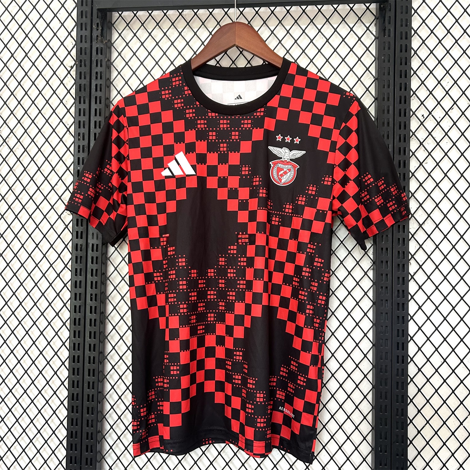 Benfica 25-26 Black Red Pre-Match Training Jersey - Fans Version - UnitedFutballJersey