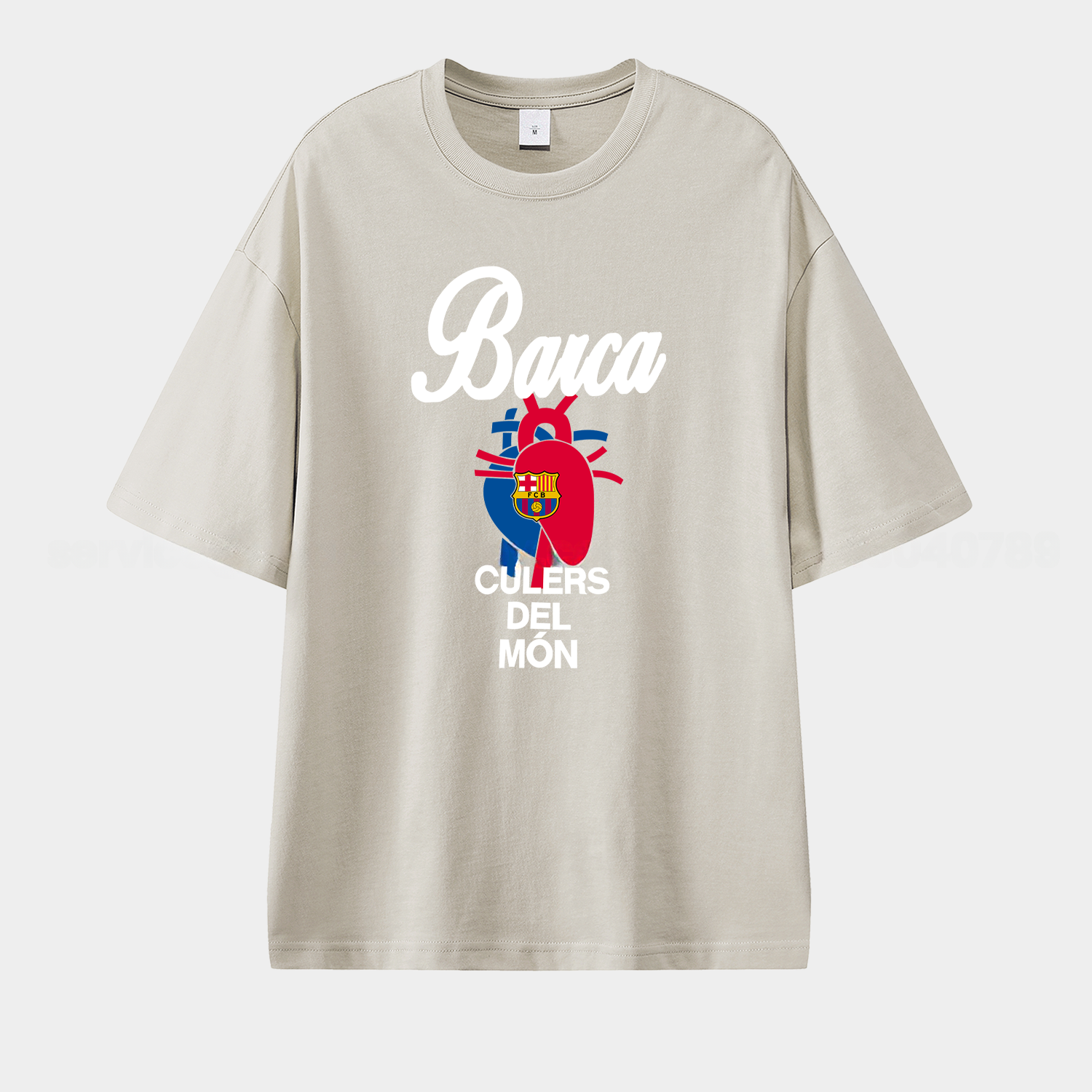B.A.R.S.A Blue & Red Heart Culers Del Mon Unisex Pure Cotton T-shirt - UnitedFutballJersey