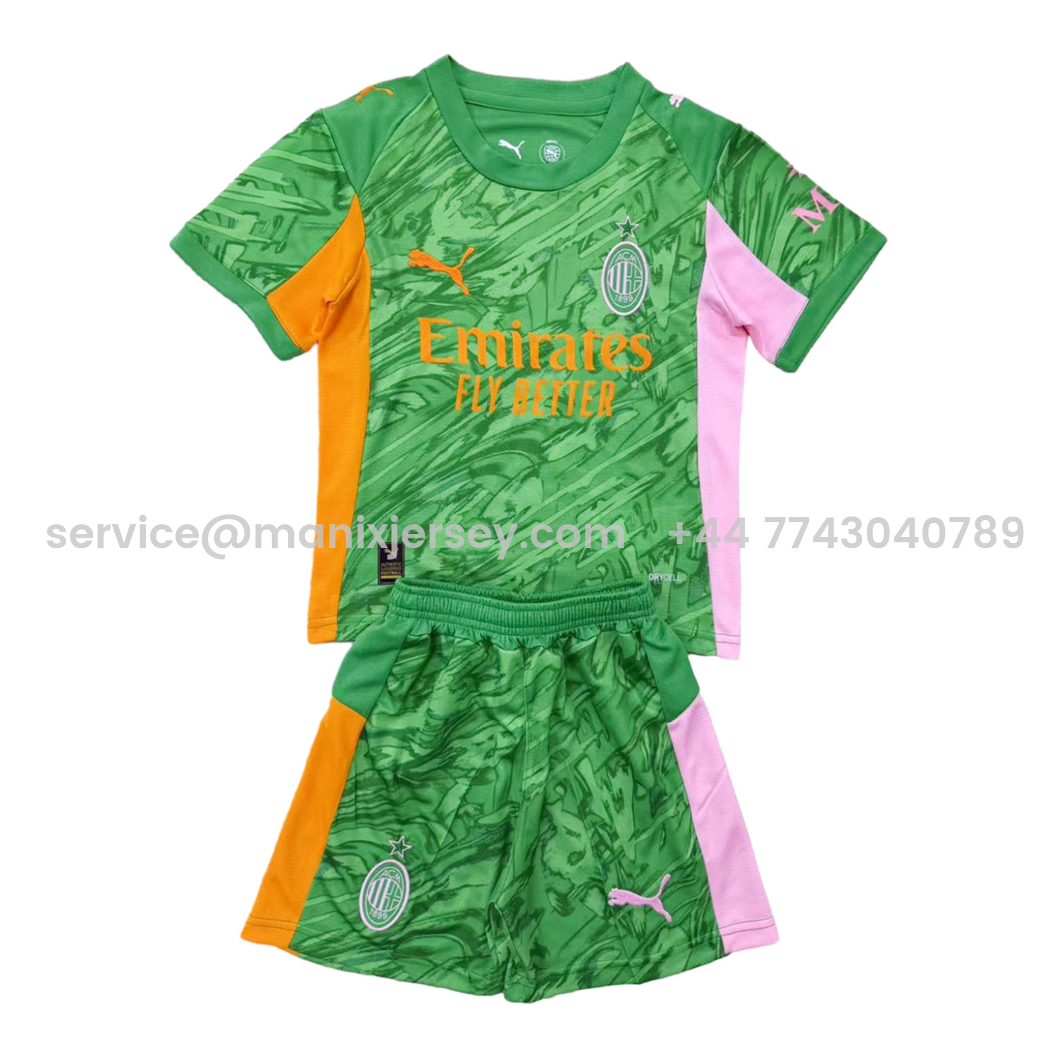 AC Milan 25-26 Green Goalkeeper Men's Adult Jersey Set - Fans Version - UnitedFutballJersey