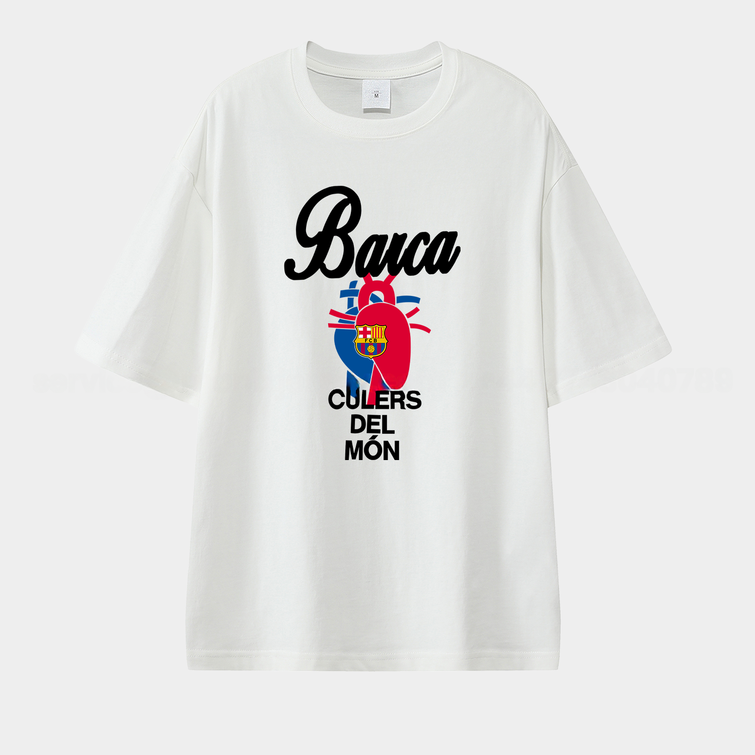 B.A.R.S.A Blue & Red Heart Culers Del Mon Unisex Pure Cotton T-shirt - UnitedFutballJersey