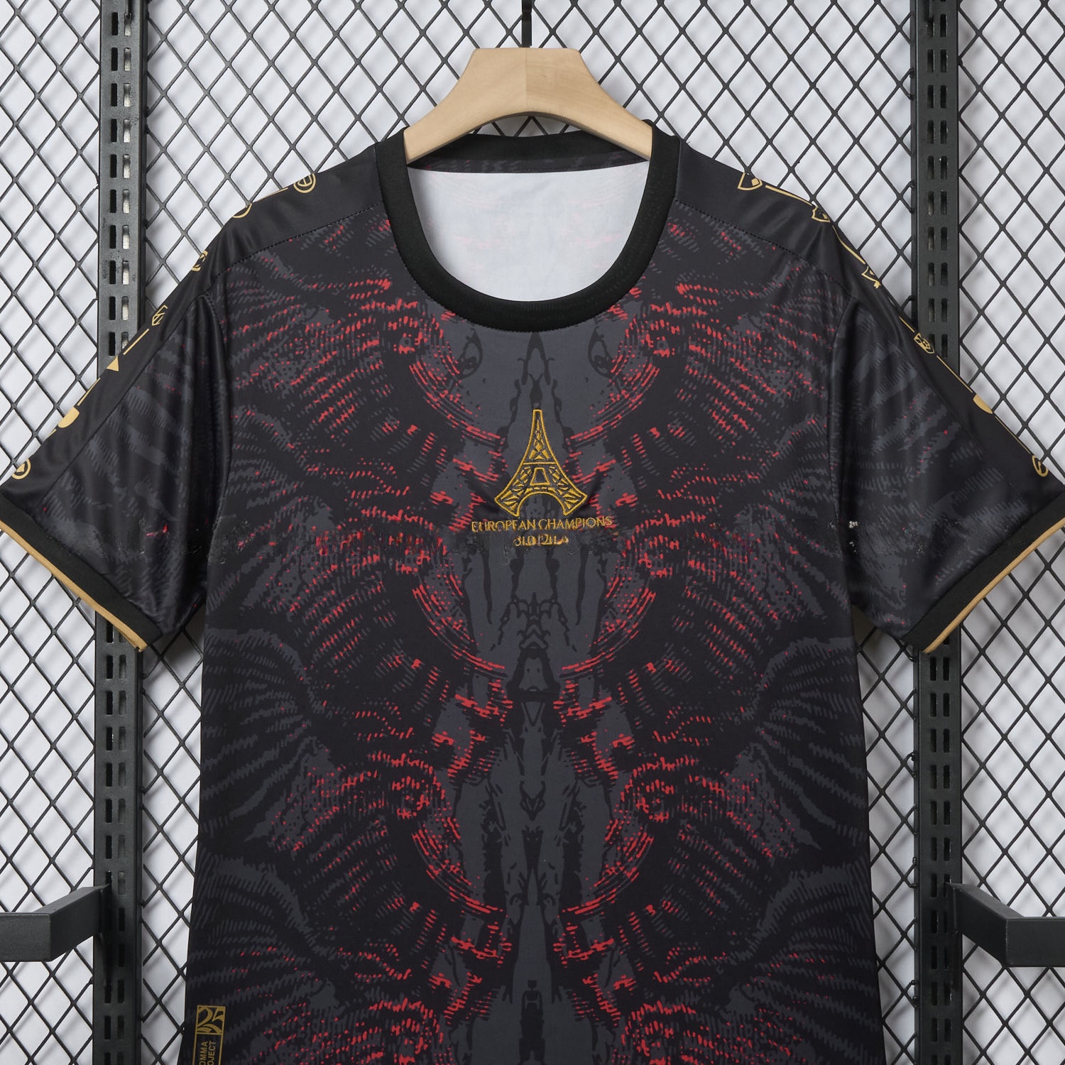 Paris Saint-Germain PSG 25-26 Champions League Commemorative Edition Black Red Eiffel Tower T-shirts - UnitedFutballJersey