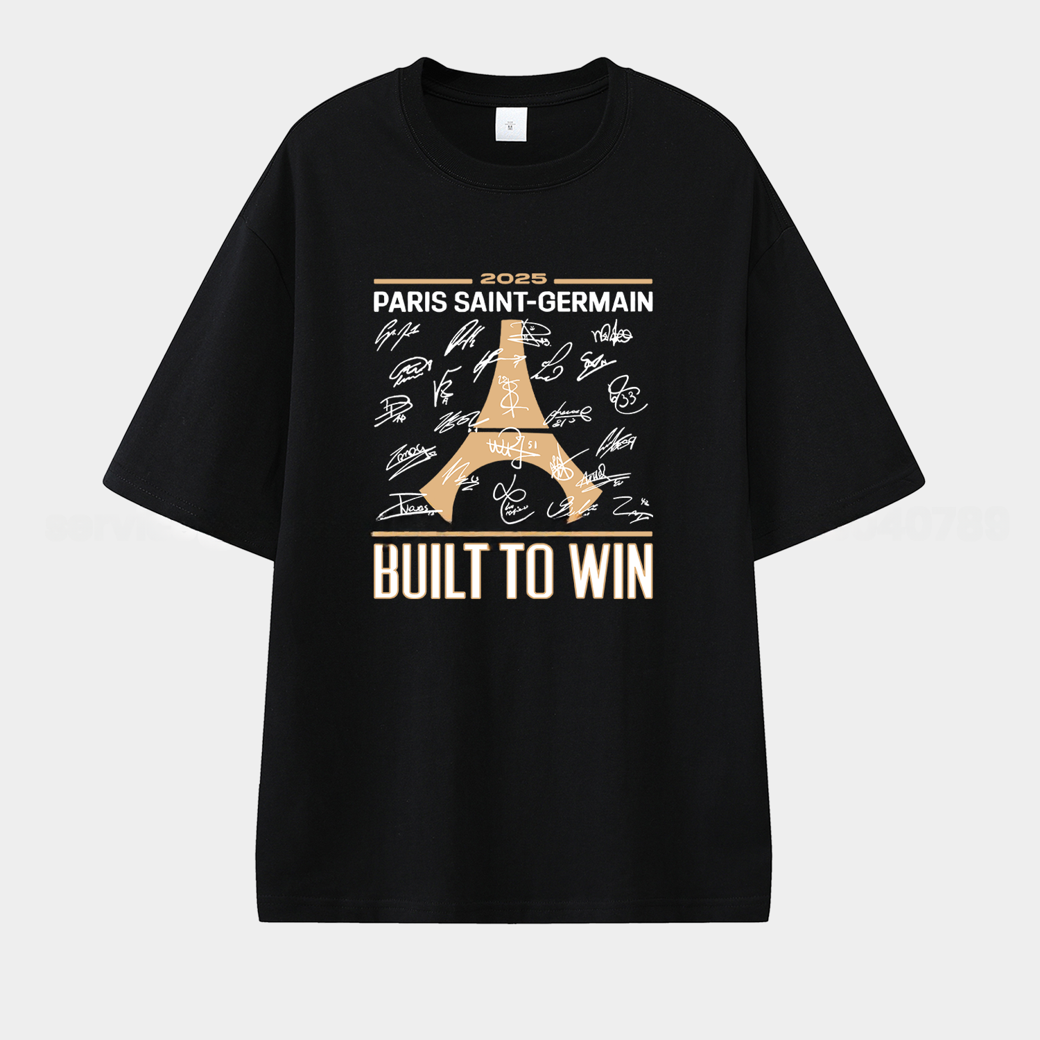 Paris Saint-Germain PSG 2025 Build To Win Eiffel Tower Unisex Pure Cotton T-shirt - UnitedFutballJersey